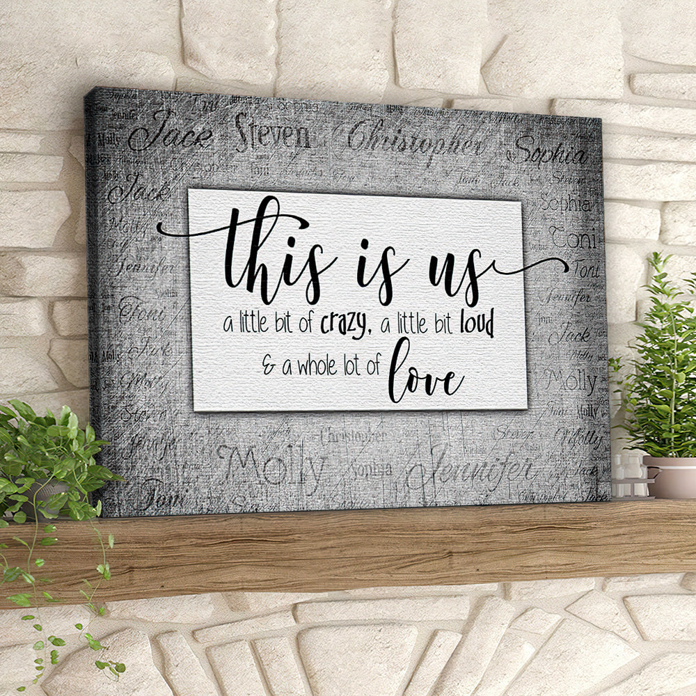 Personalized This Is Us Canvas Wall Art – Custom Name Wall Art For Family – Family Canvas – Family Poster – Canvas Family Gifts