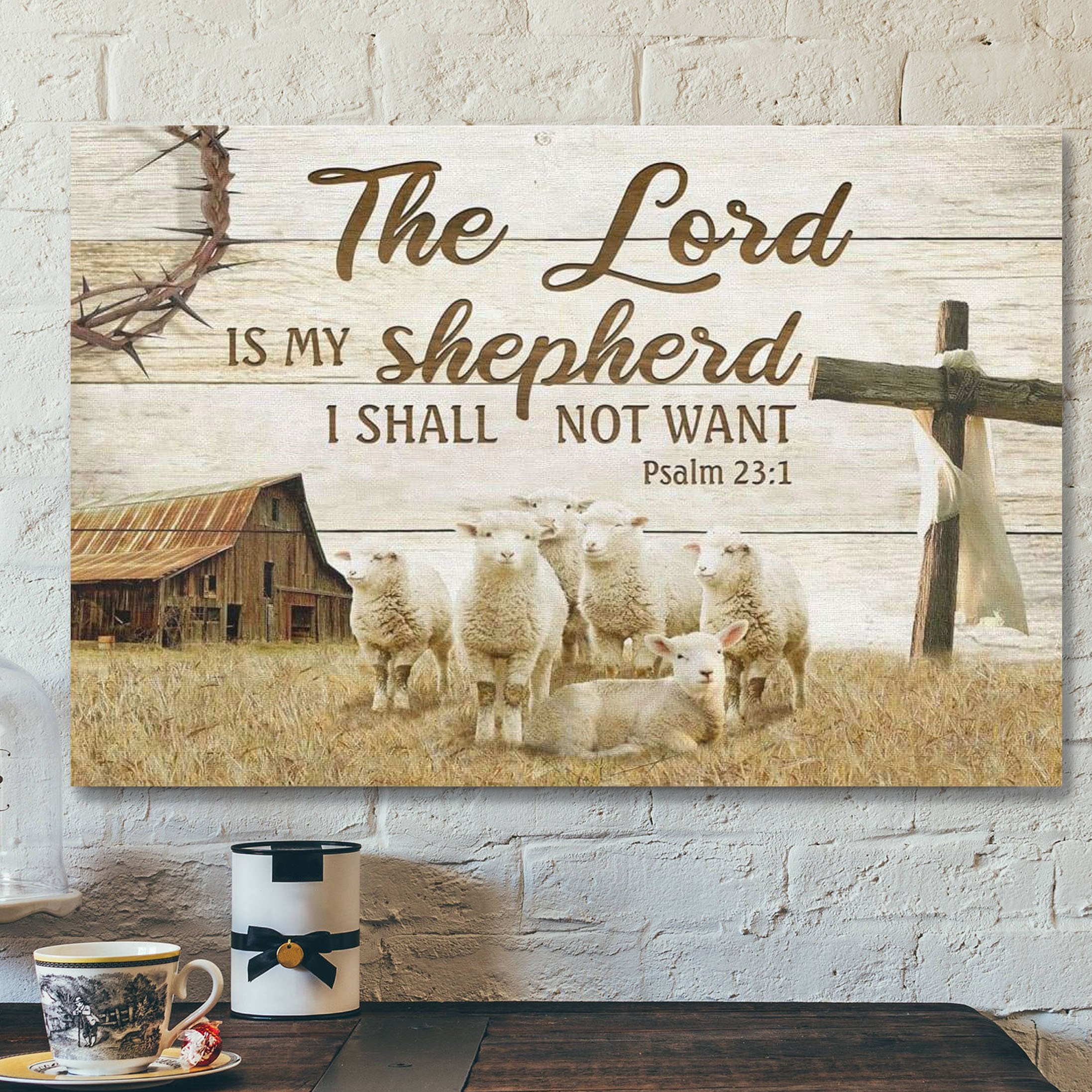 Psalm 231 The Lord Is My Shepherd Canvas Wall Art