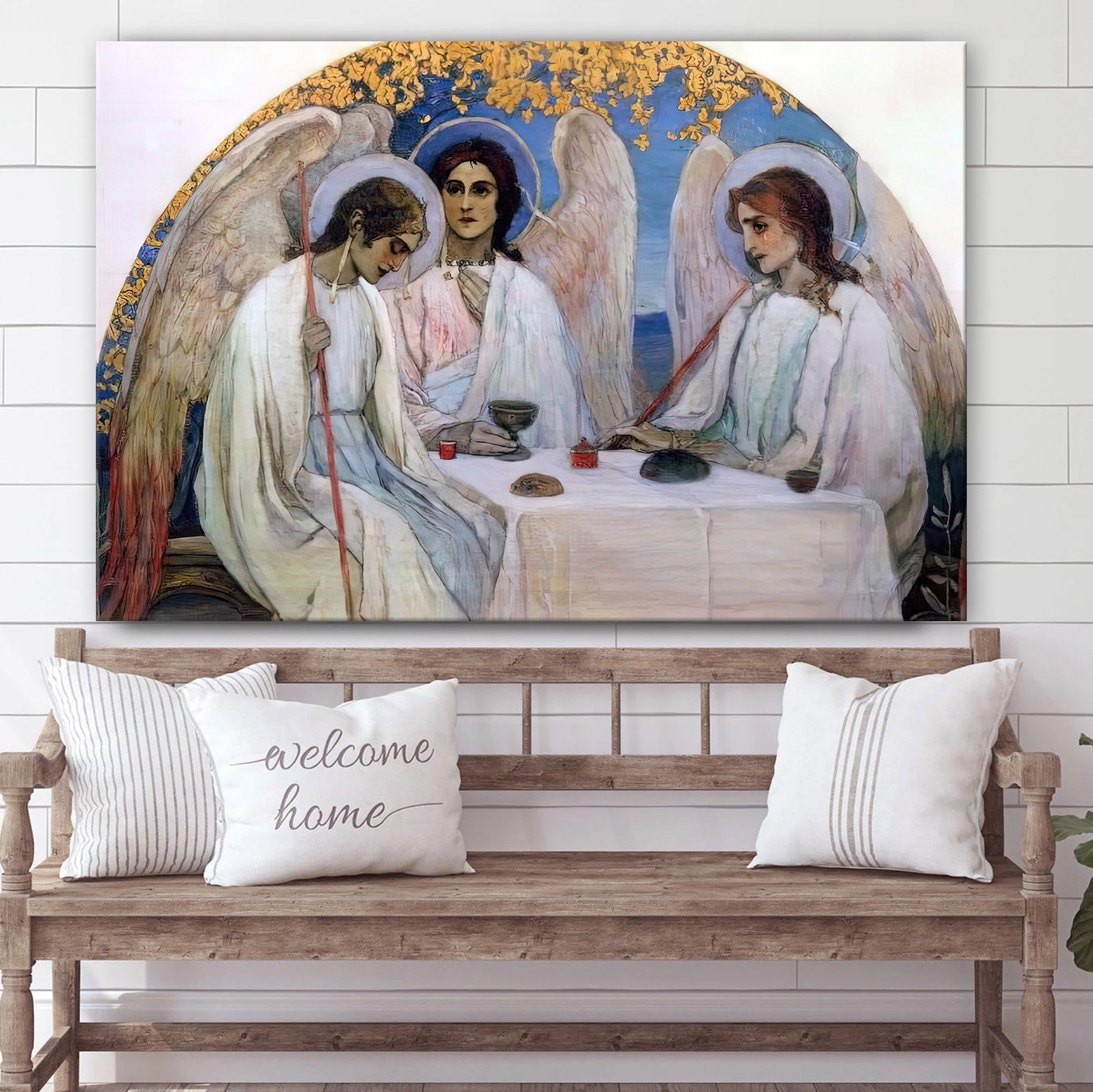 Religious Icon The Holy Trinity Canvas Wall Art – Christian Wall Art Decor – Religious Wall Art Canvas