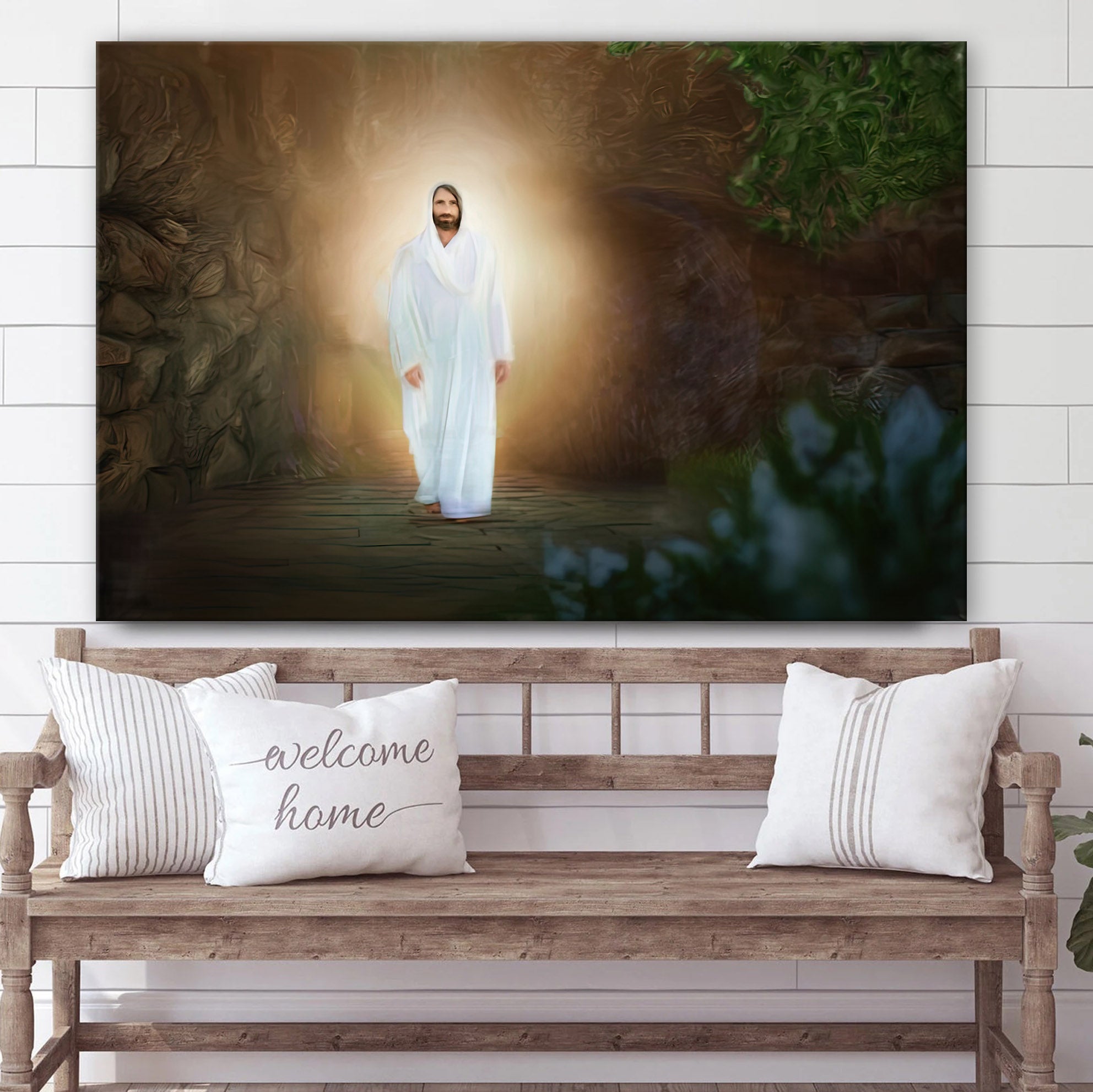 Resurrected Jesus Christ Comes Canvas Art – Jesus Christ Pictures – Jesus Wall Art – Christian Wall Decor