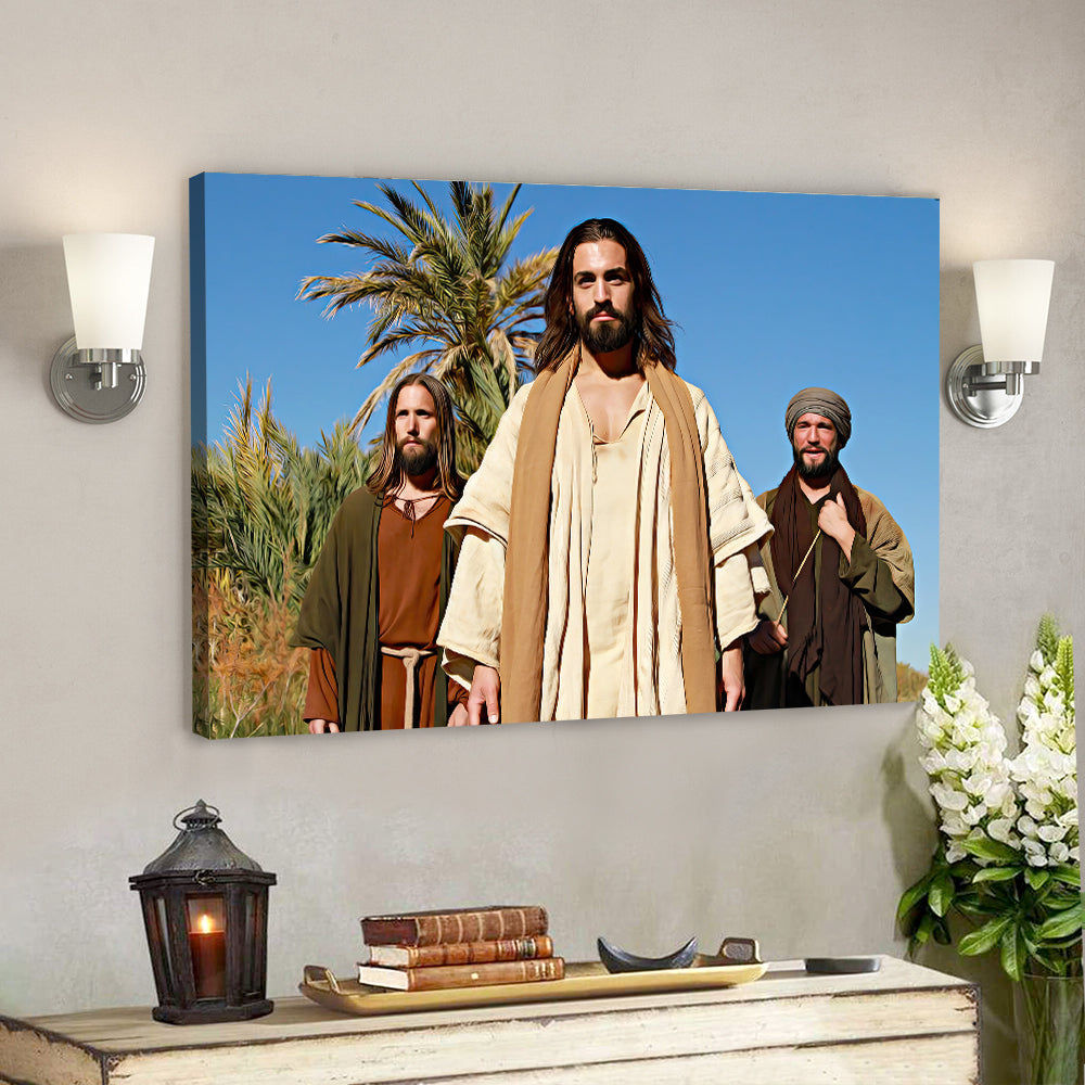 Road To Emmaus – Jesus Pictures – Jesus Canvas Poster – Jesus Wall Art – Christ Pictures – Christian Canvas Prints – Gift For Christian