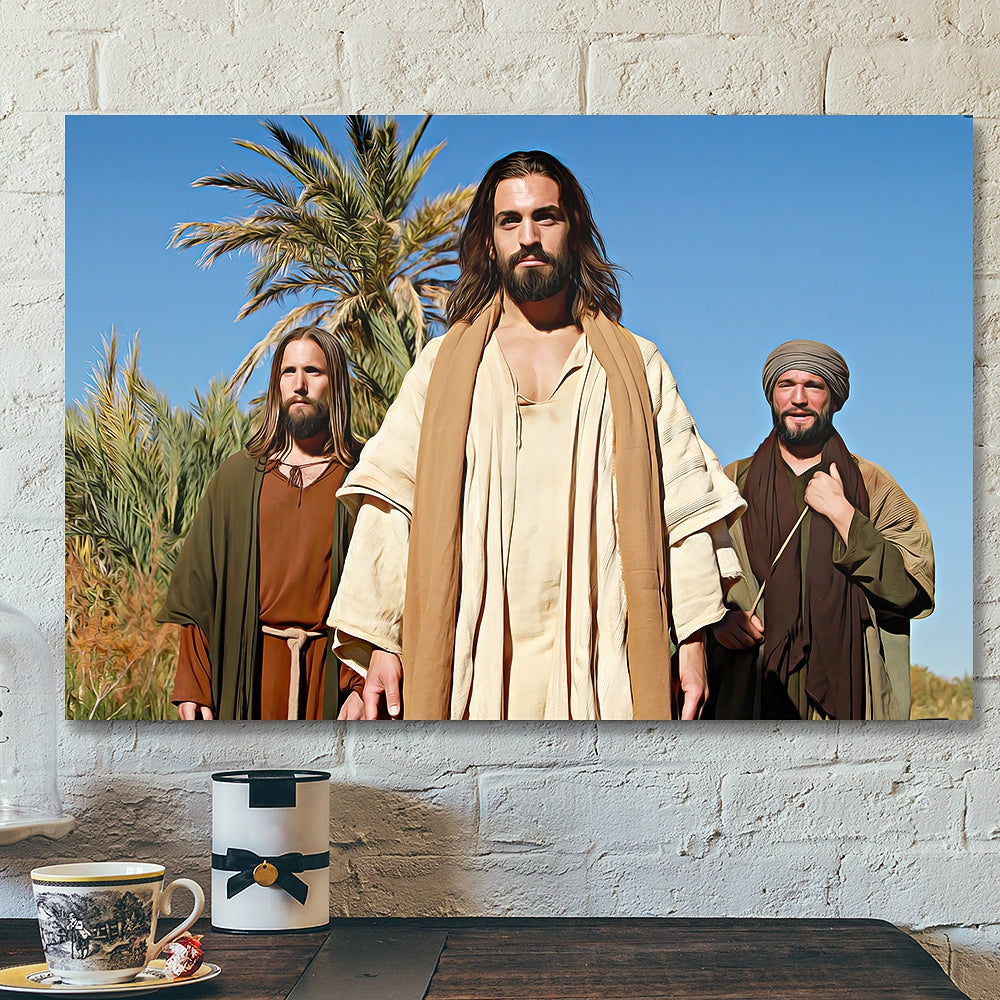 Road To Emmaus – Jesus Pictures – Jesus Canvas Poster – Jesus Wall Art – Christ Pictures – Christian Canvas Prints – Gift For Christian