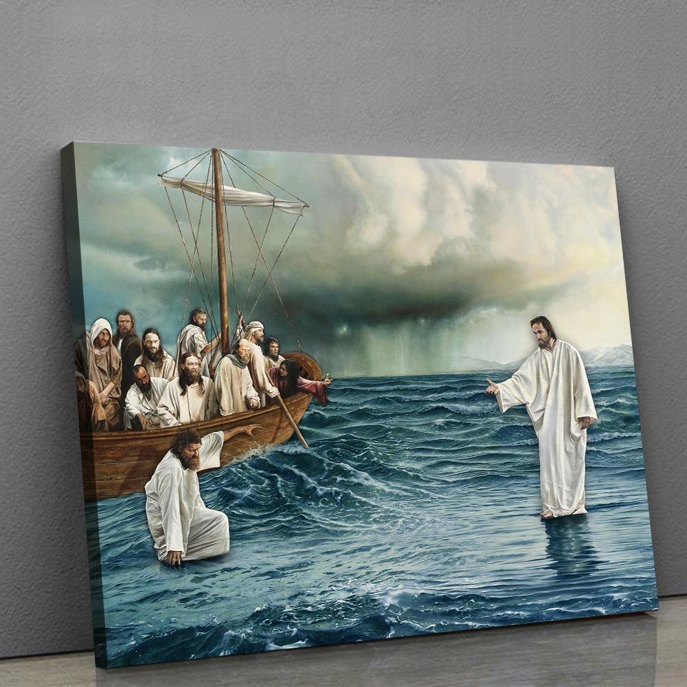 Save Me Hand Of God Canvas Wall Art – Christian Poster – Religious Wall Decor