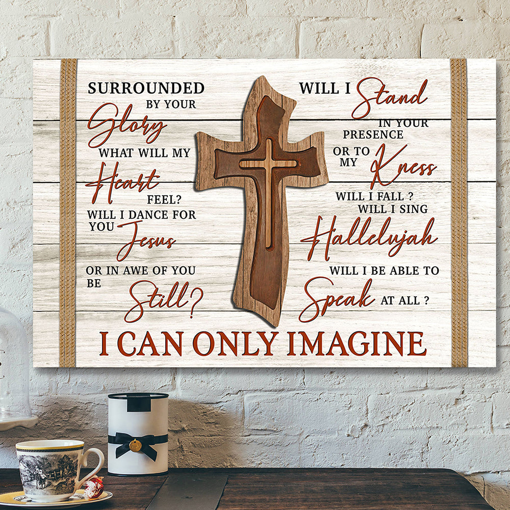 Scripture Canvas – Bible Verse Wall Art Canvas – Surrounded By Your Canvas Poster