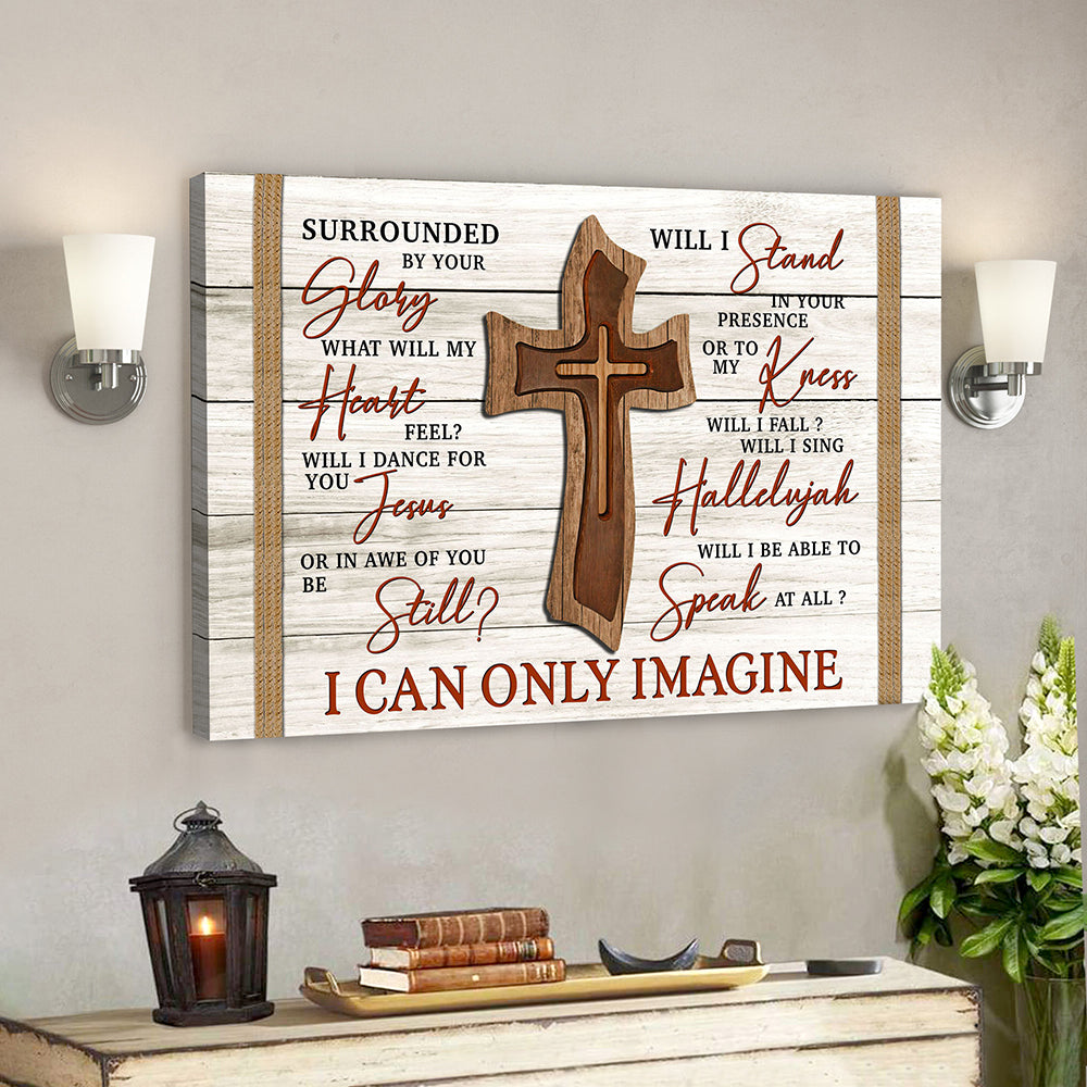 Scripture Canvas – Bible Verse Wall Art Canvas – Surrounded By Your Canvas Poster