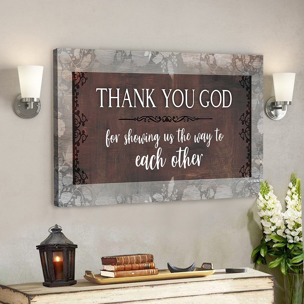 Scripture Canvas Wall Art – Jesus Canvas Art – Thank You God Canvas Poster