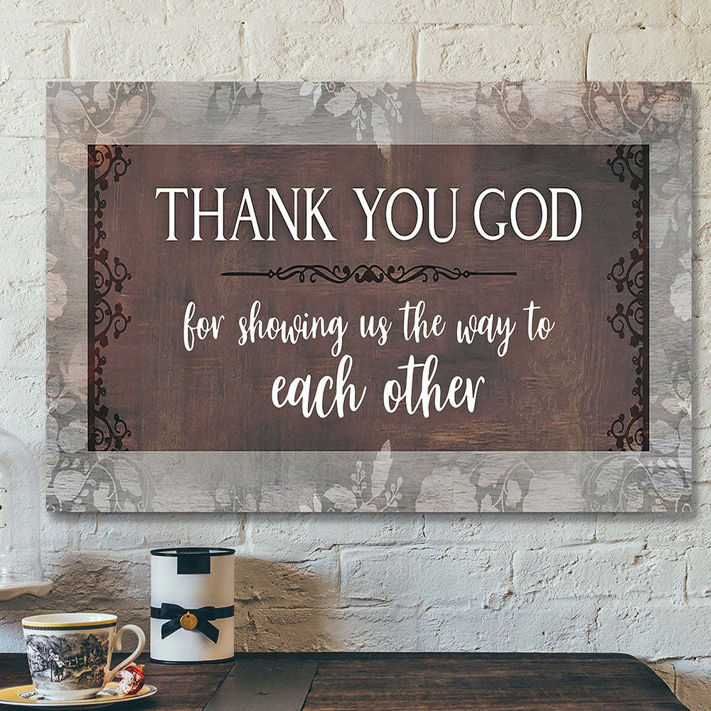 Scripture Canvas Wall Art – Jesus Canvas Art – Thank You God Canvas Poster