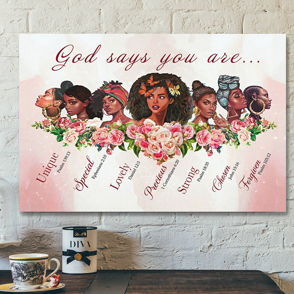 Scripture Canvas Wall Art – Jesus Canvas – Canvas Poster You Are The Girl Canvas Poster