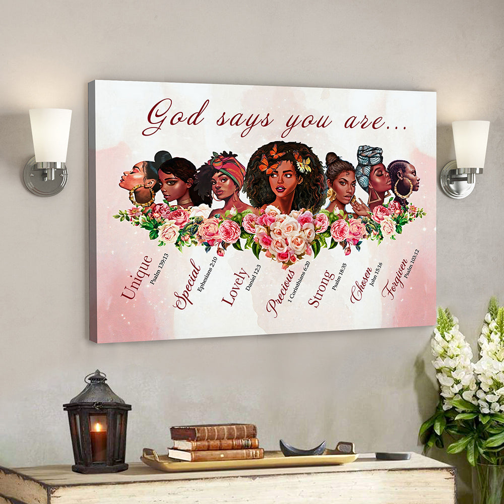 Scripture Canvas Wall Art – Jesus Canvas – Canvas Poster You Are The Girl Canvas Poster