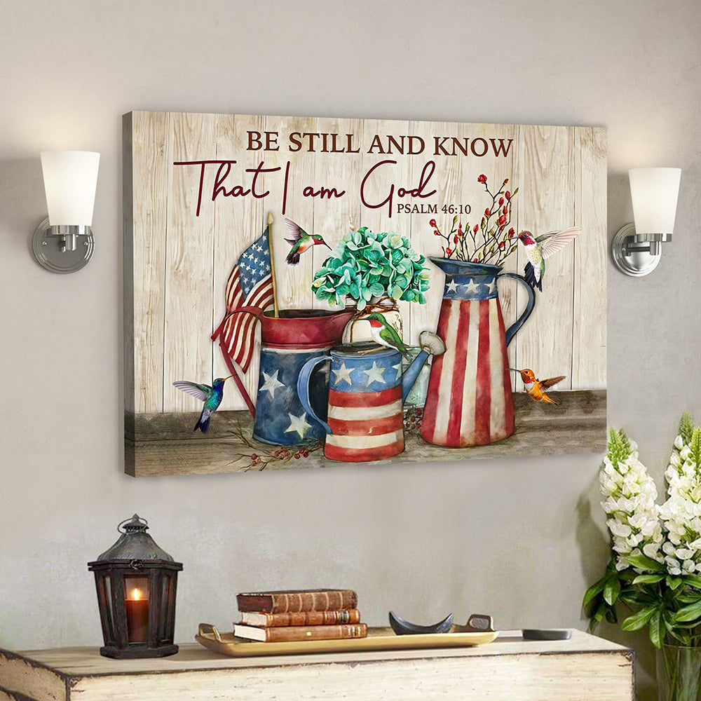 Scripture Wall Decor – Jesus Canvas Art – Be Still And Know Canvas Poster