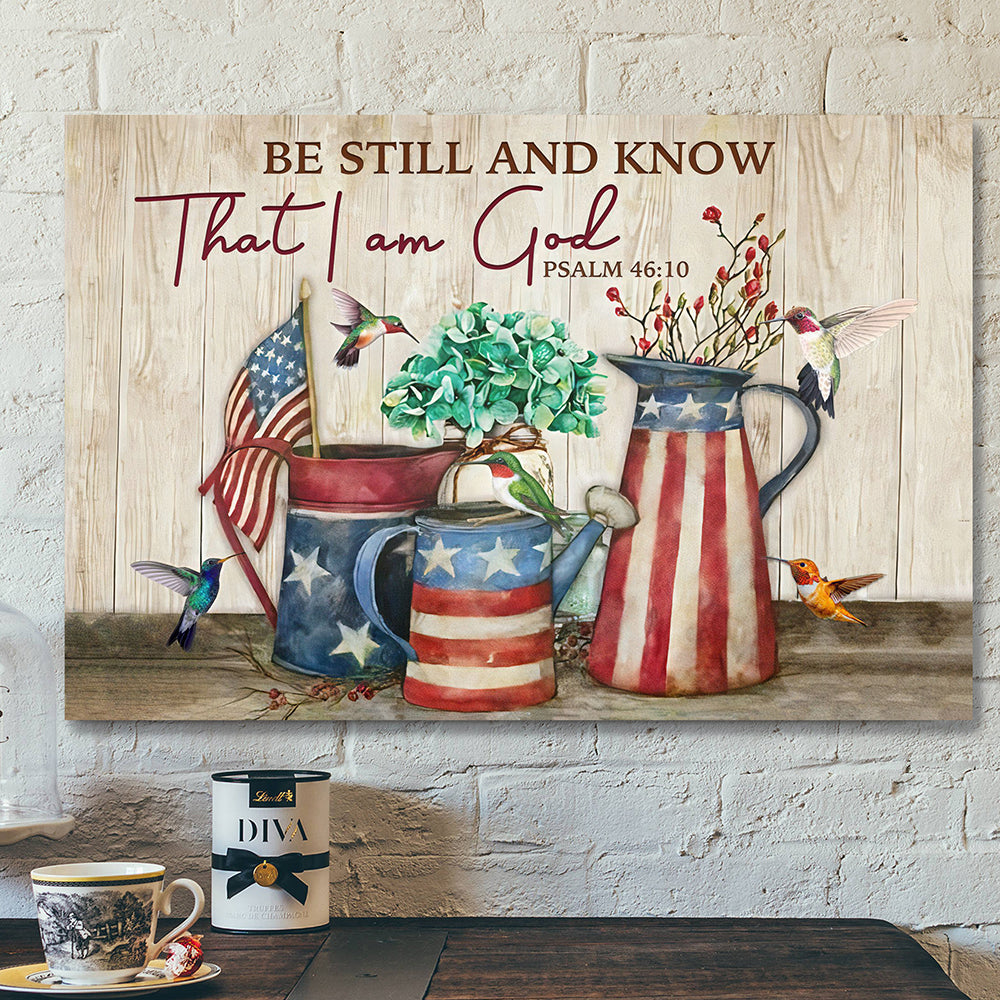 Scripture Wall Decor – Jesus Canvas Art – Be Still And Know Canvas Poster