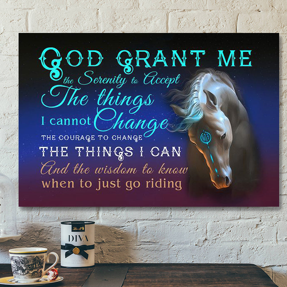 Scripture Wall Decor – Jesus Canvas Art – Wall Art – God Grant Me Canvas Poster