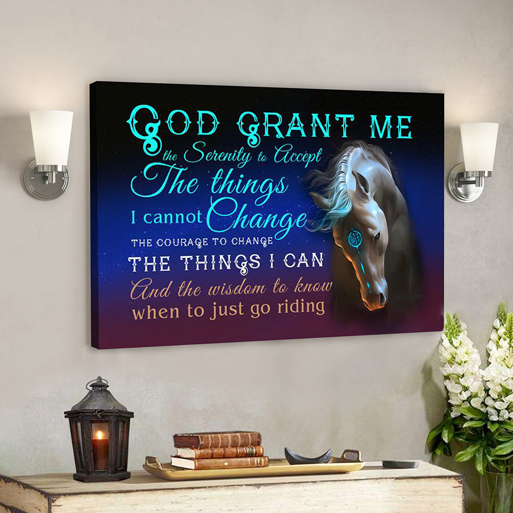 Scripture Wall Decor – Jesus Canvas Art – Wall Art – God Grant Me Canvas Poster