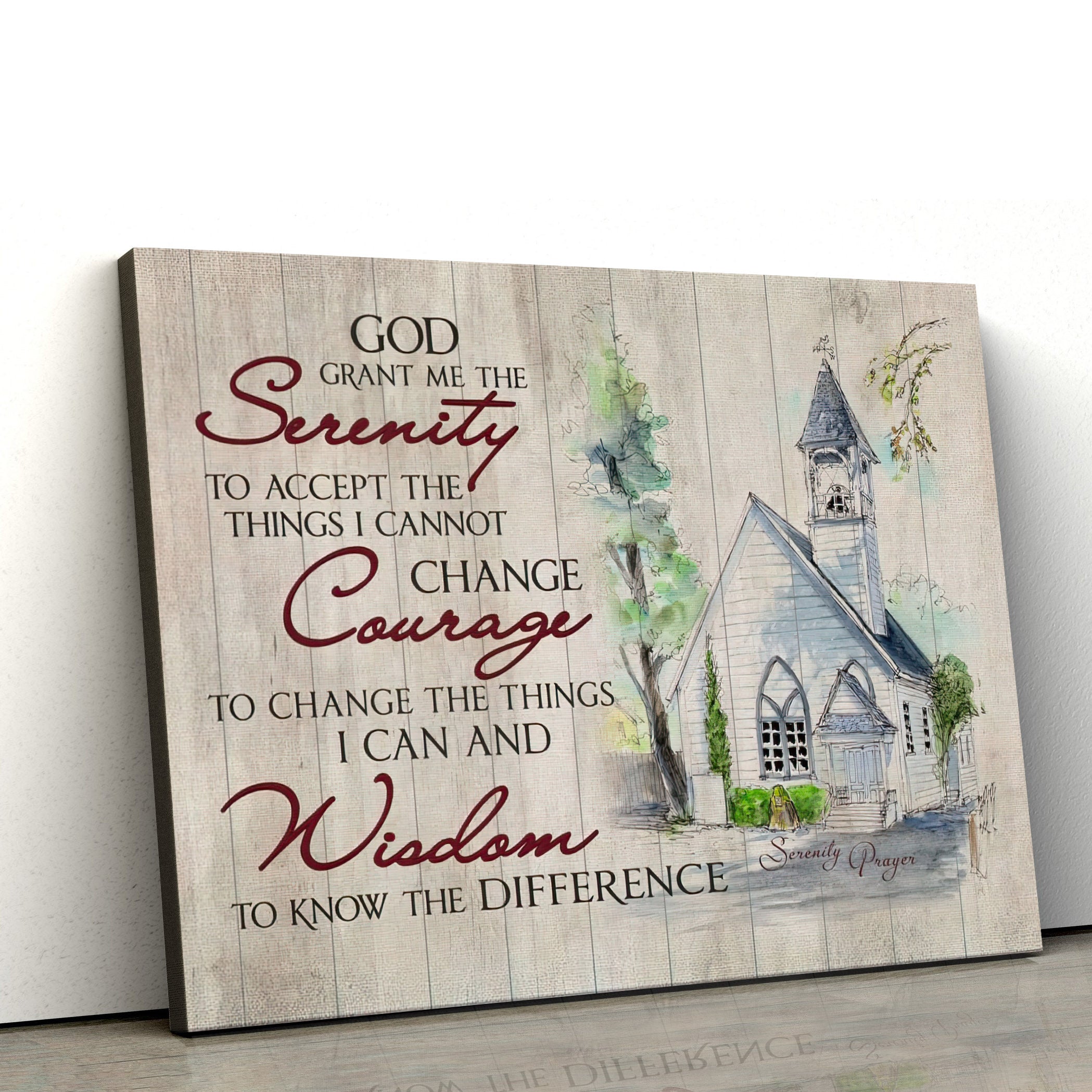 Serenity Prayer Canvas Wall Art – Jesus Painting On Canvas