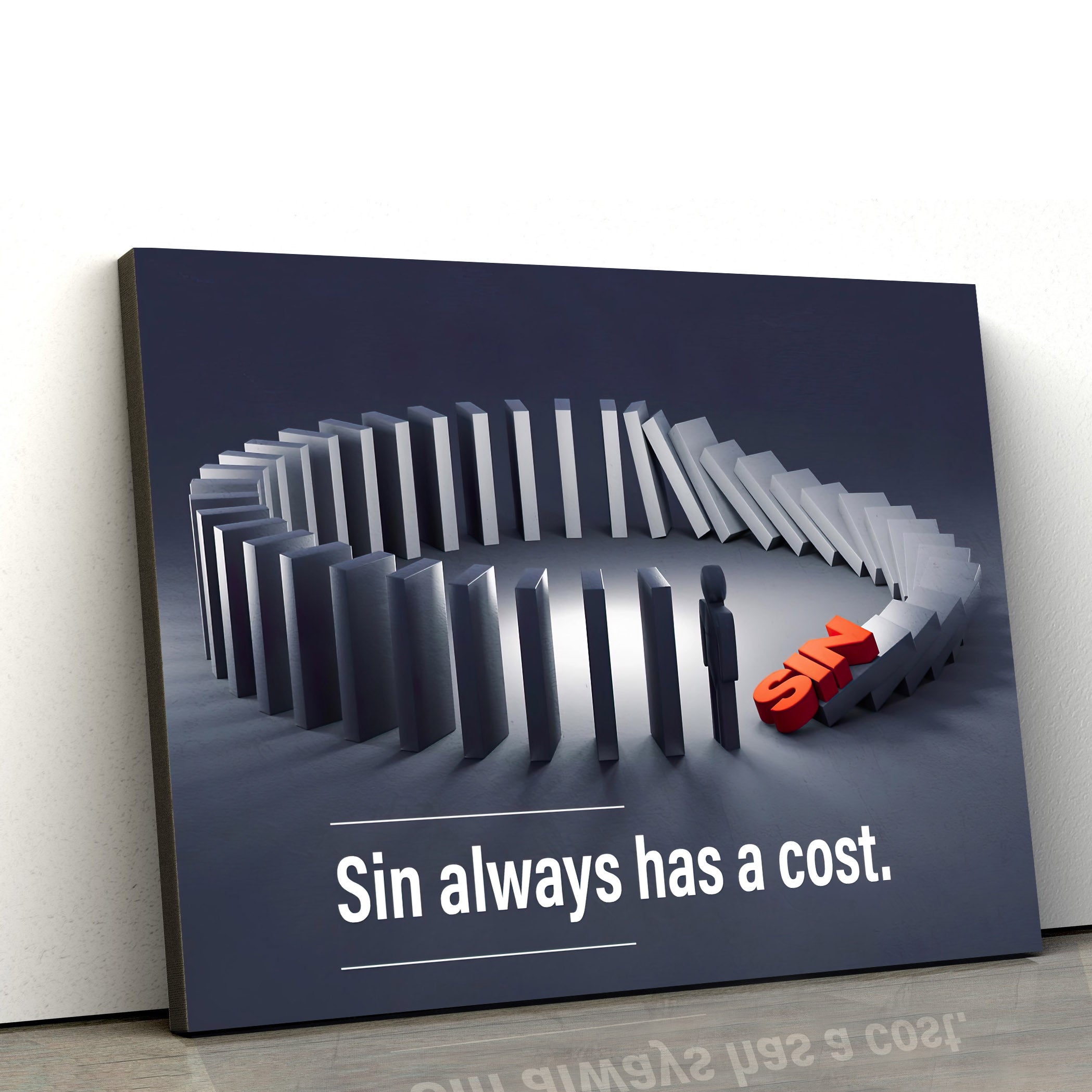 Sin Always Has A Cost Canvas Wall Art Decor – Religious Wall Art Canvas