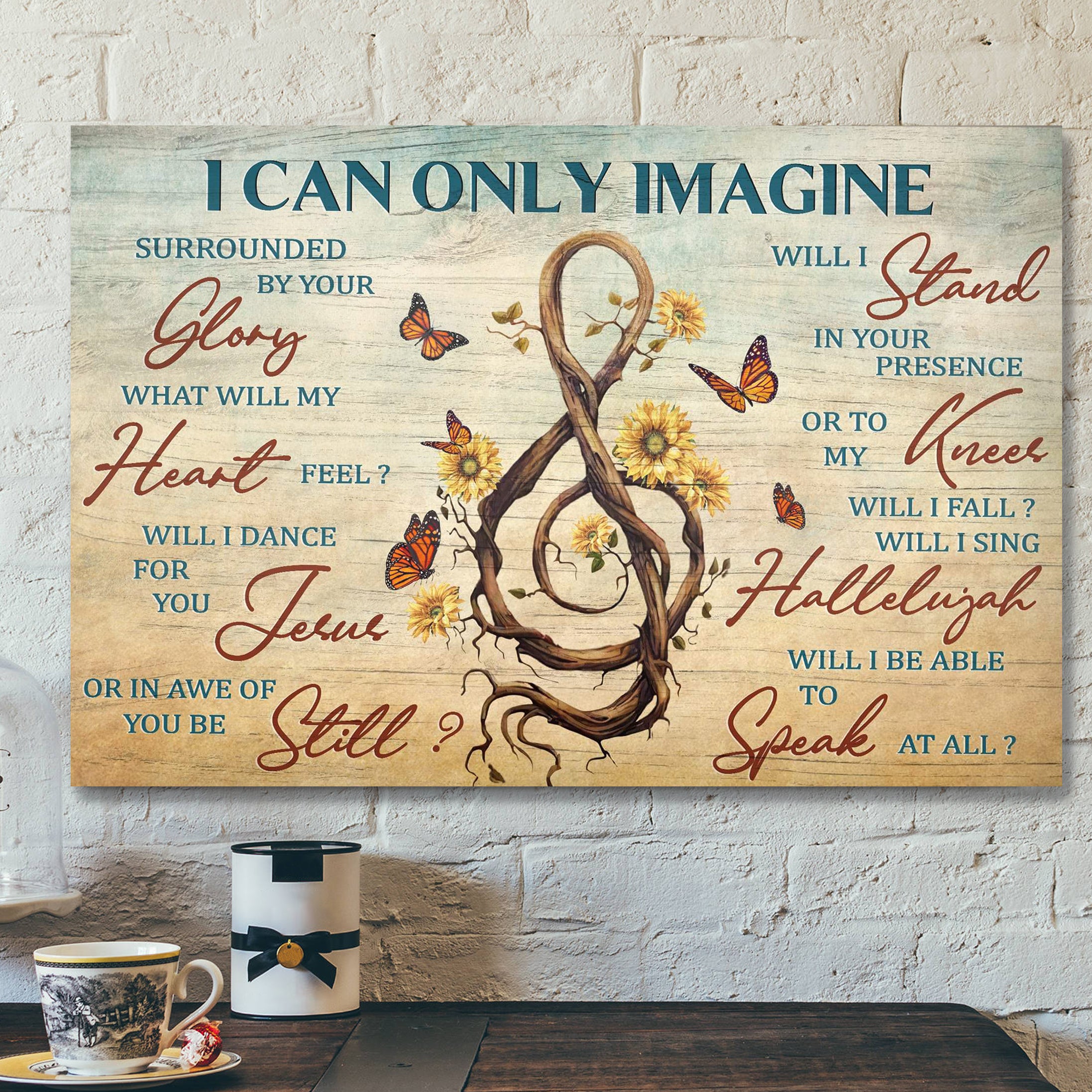 Sol Key – I Can Only Imagine Canvas Wall Art – Bible Verse Canvas