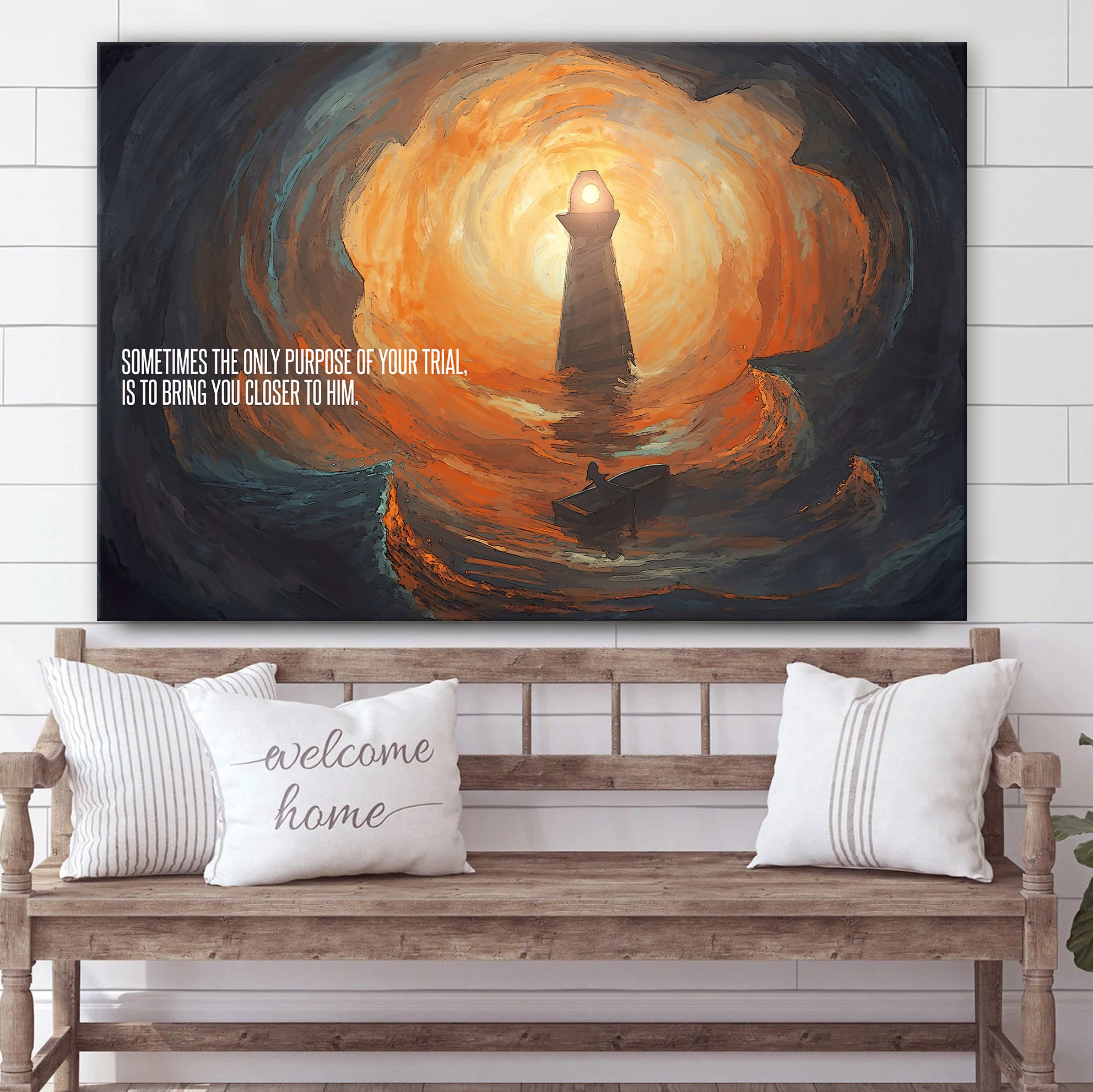 Sometimes The Only Purpose Of Your Trial, Is To Bring You Closer To Him Canvas Wall Art