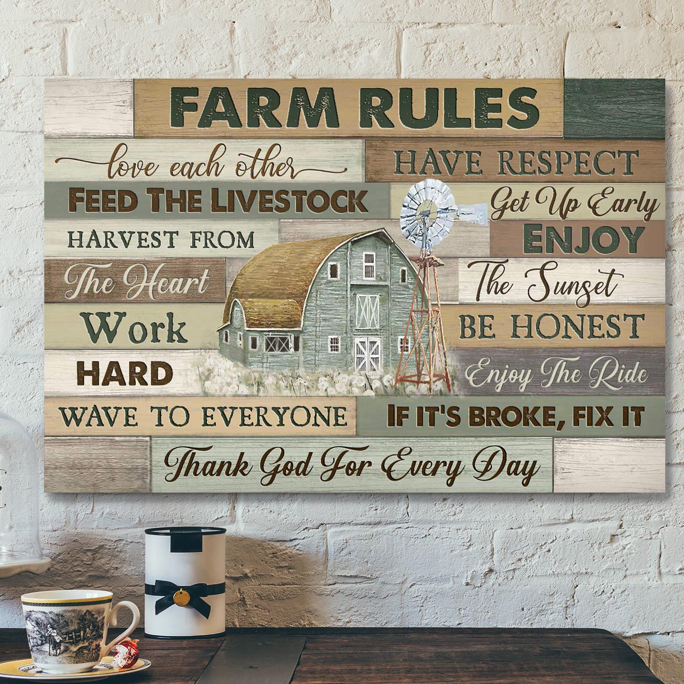 Stunning Farm – Thank God For Every Day Canvas Wall Art – Bible Verse Canvas