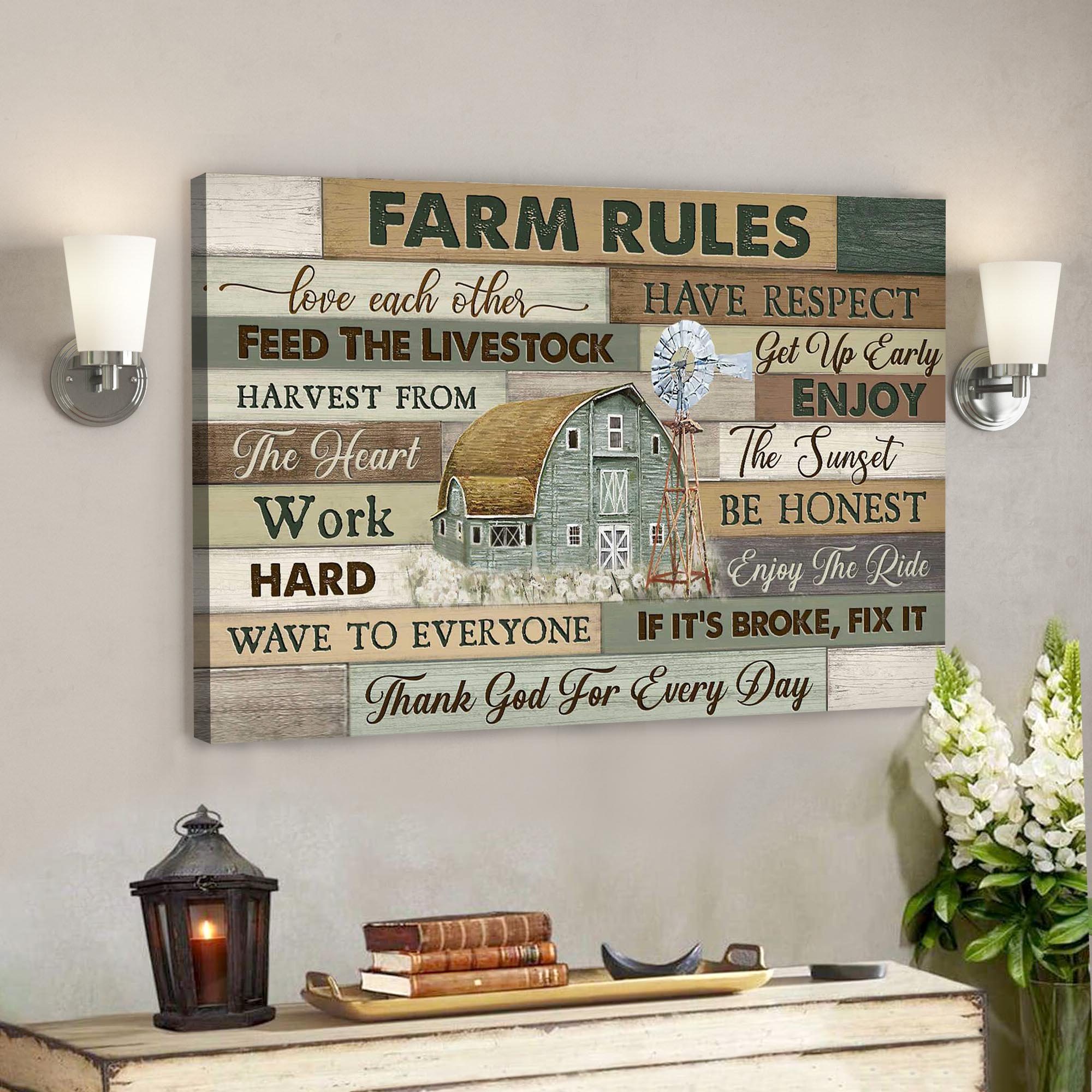 Stunning Farm – Thank God For Every Day Canvas Wall Art – Bible Verse Canvas