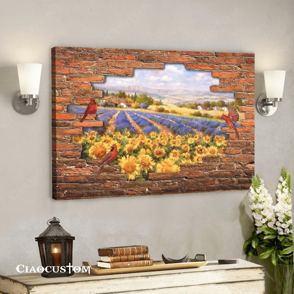 Sun Flowers Field Christian Canvas Wall Art – Christian Wall Decor – Christian Artwork – Religious Wall Decor – Scripture Wall Art