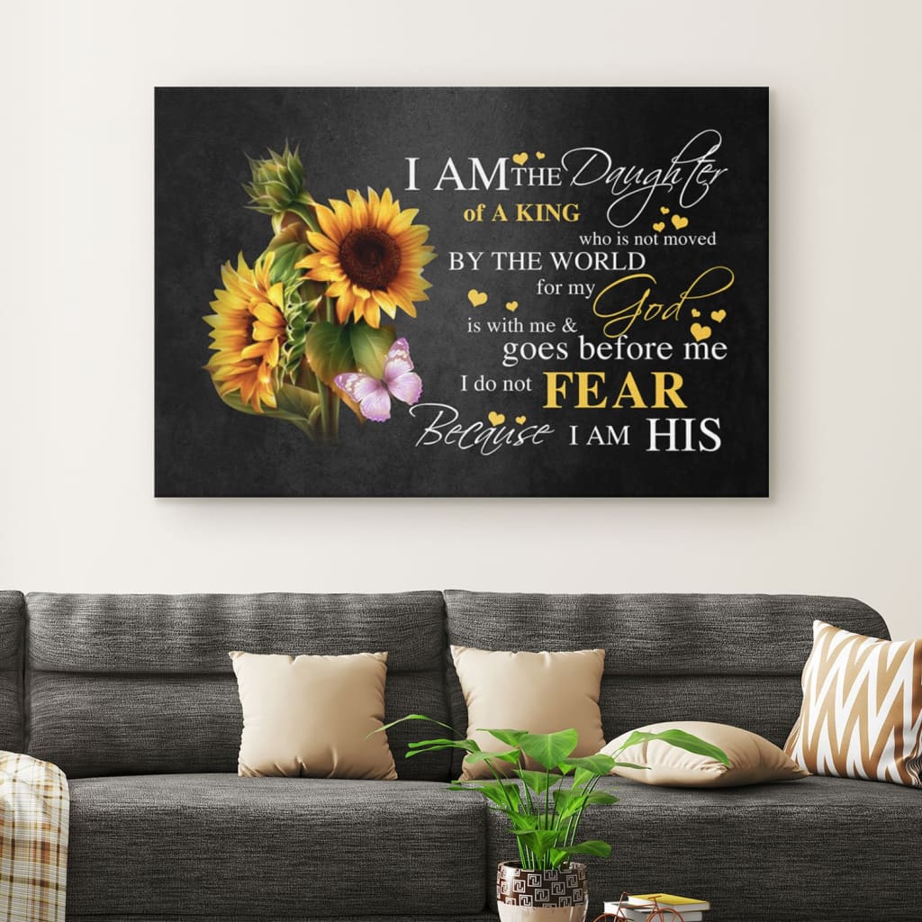 Sunflowers, Daughter Of King Canvas Wall Art – Religious Wall Decor