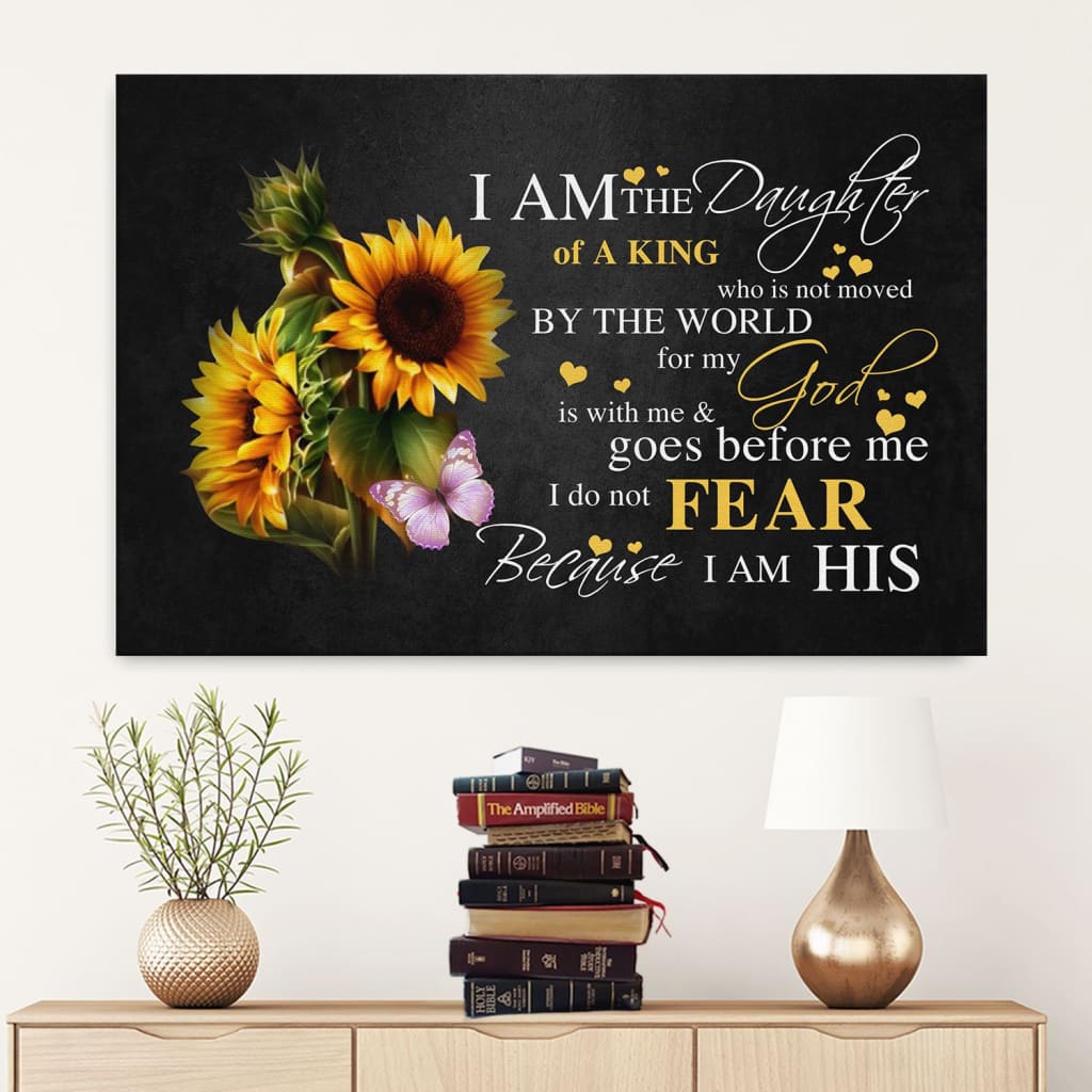 Sunflowers, Daughter Of King Canvas Wall Art – Religious Wall Decor