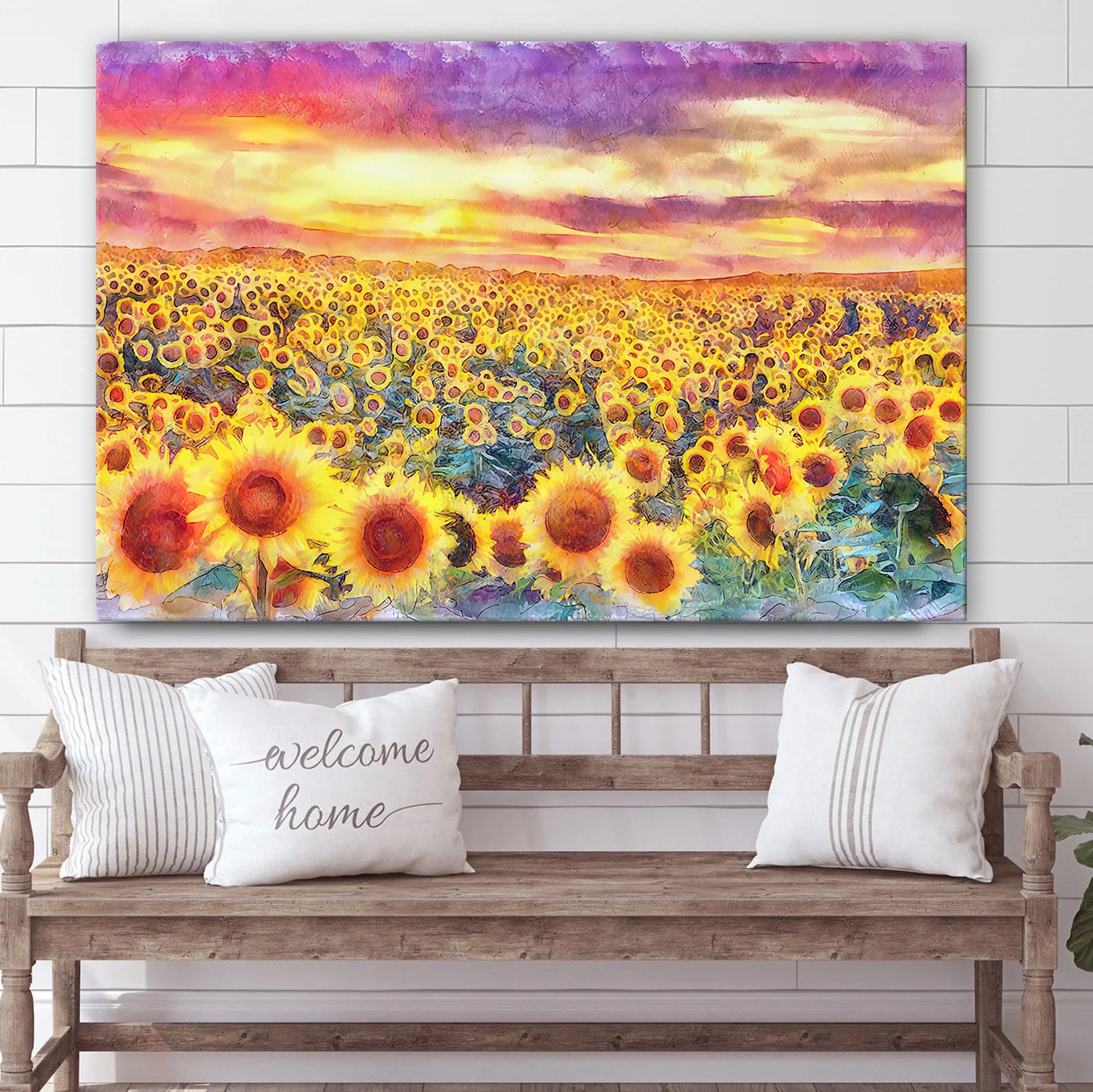 Sunflowers Field Canvas Wall Art – Canvas Wall Decor – Home Decor Living Room