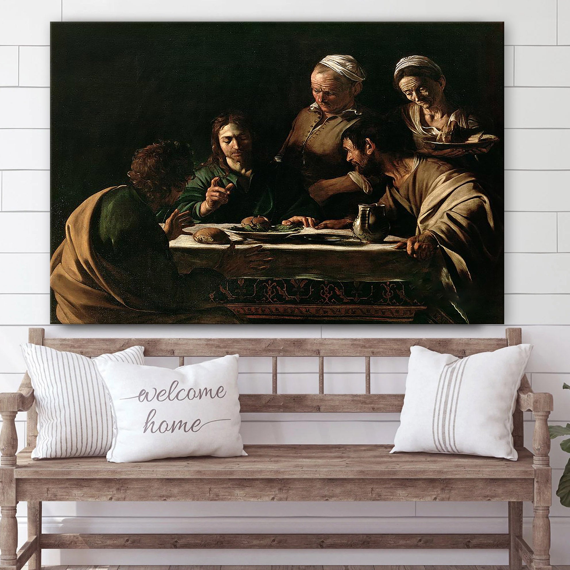 Supper At Emmaus Canvas Pictures – Jesus Canvas Pictures – Christian Wall Art