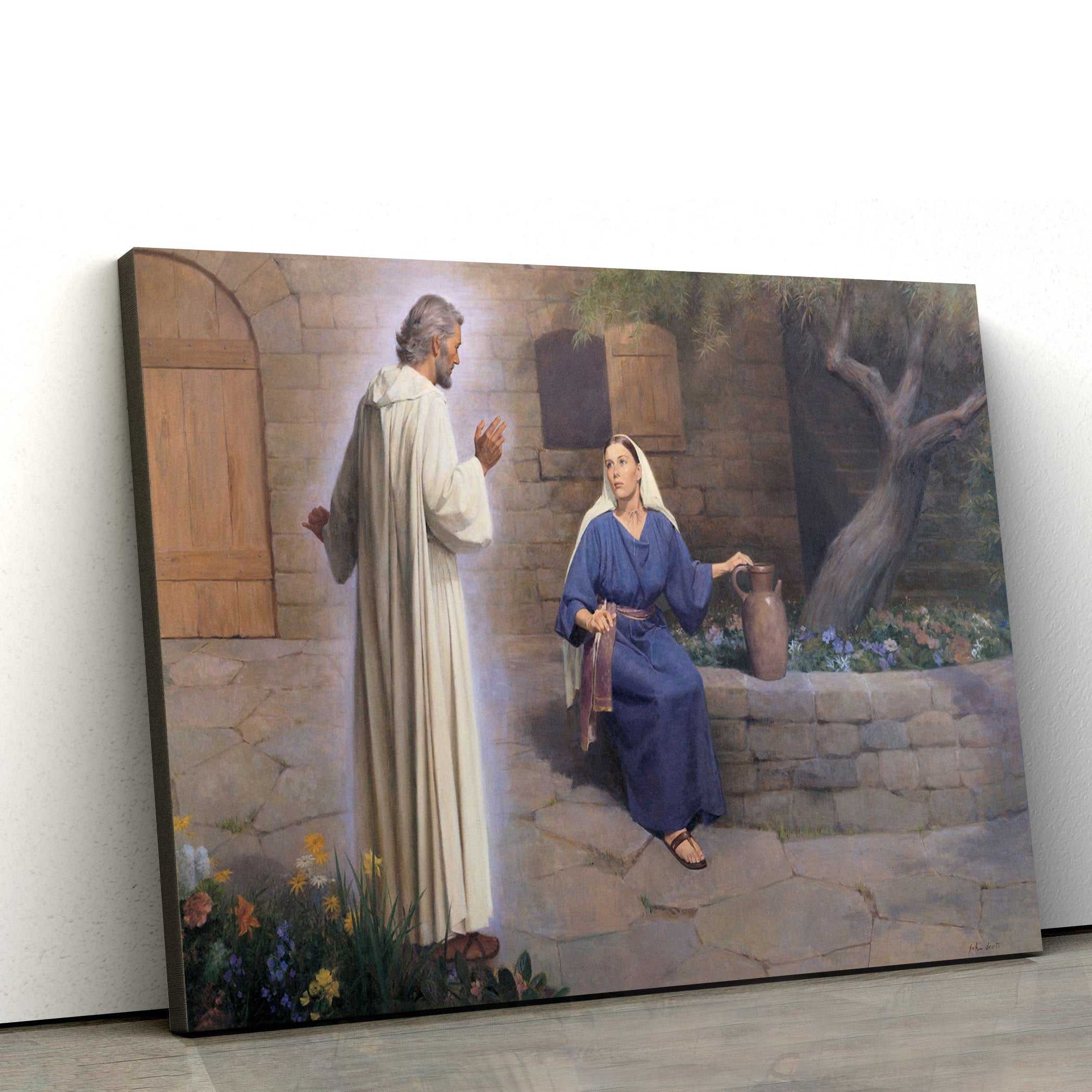 The Annunciation The Angel Gabriel Appears To Mary Wall Art Canvas – Christian Canvas Pictures – Religious Canvas Wall Art