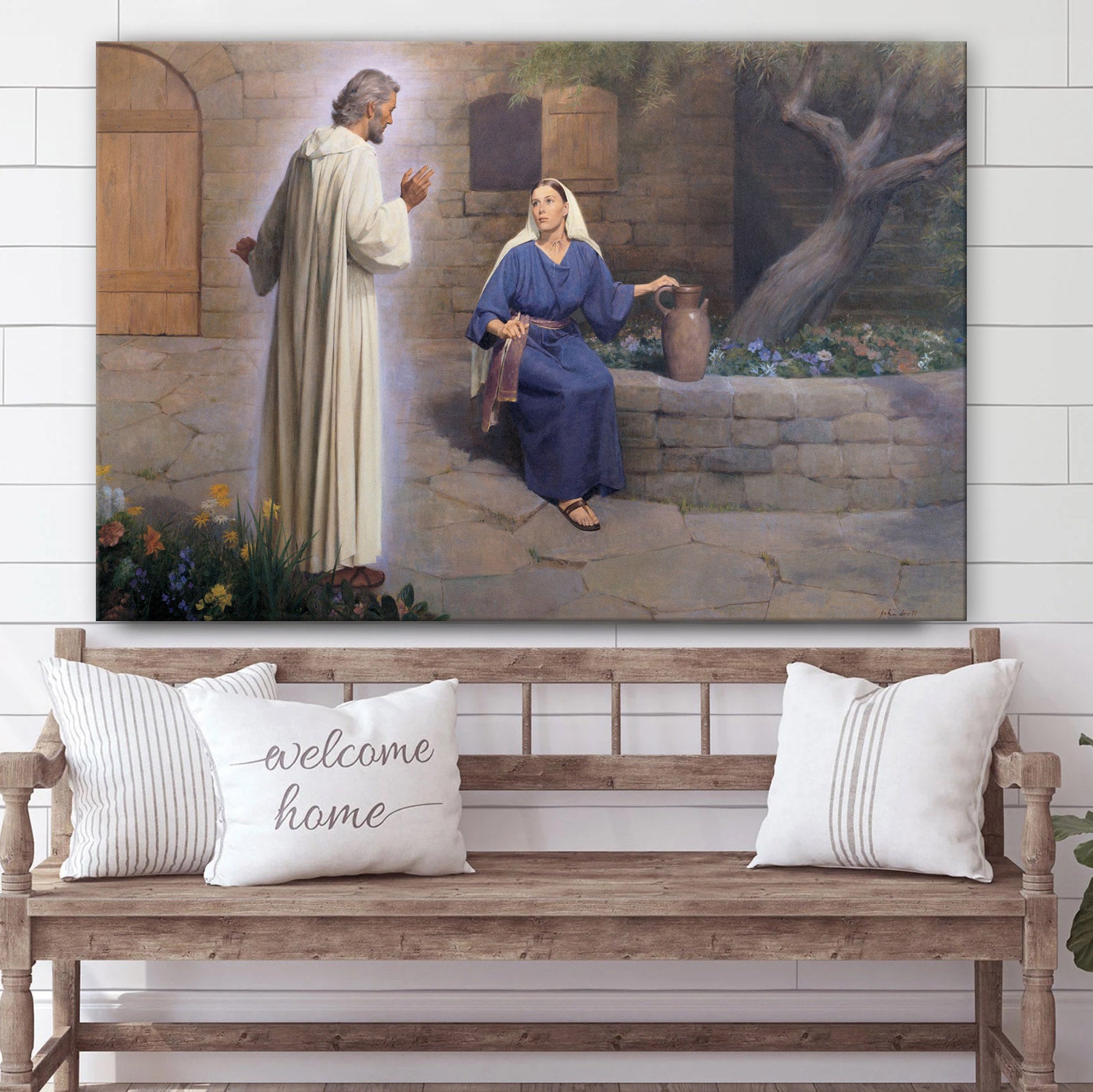 The Annunciation The Angel Gabriel Appears To Mary Wall Art Canvas – Christian Canvas Pictures – Religious Canvas Wall Art