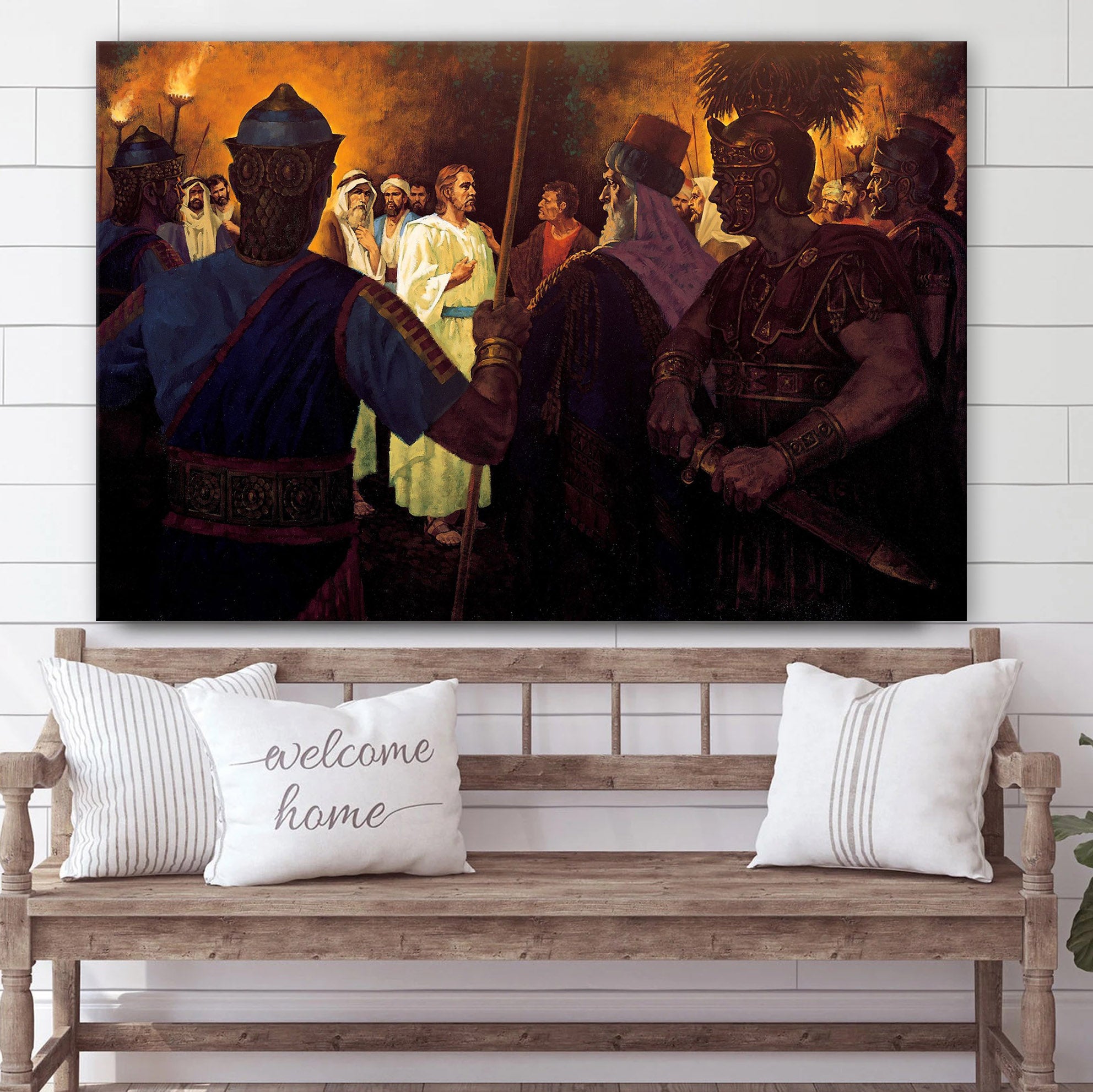 The Betrayal Of Jesus Canvas Pictures – Jesus Canvas Wall Art – Christian Canvas Paintings