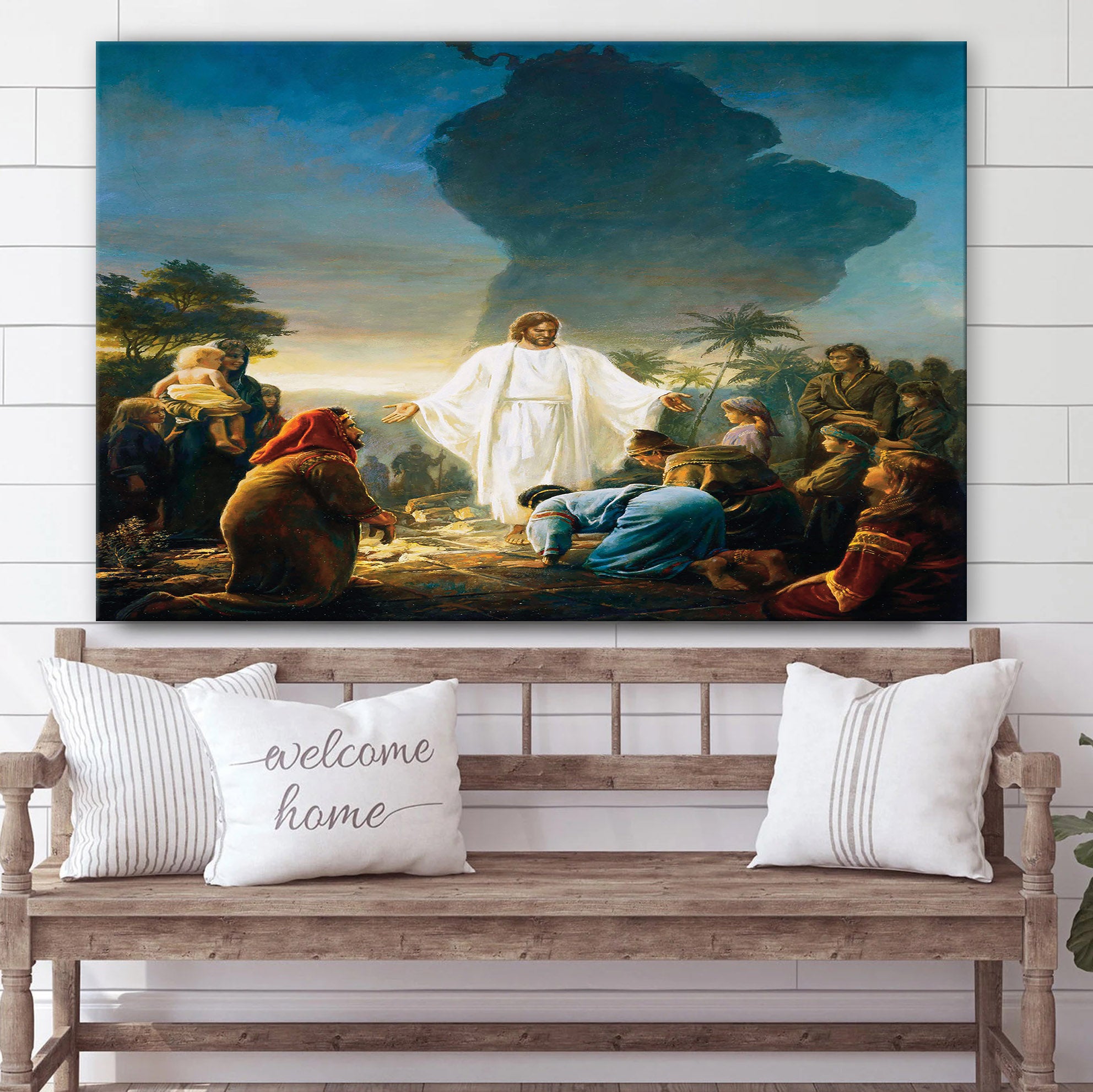 The Bible And The Book Of Mormon Testify Of Christ Canvas Wall Art – Christian Canvas Pictures – Religious Canvas Wall Art