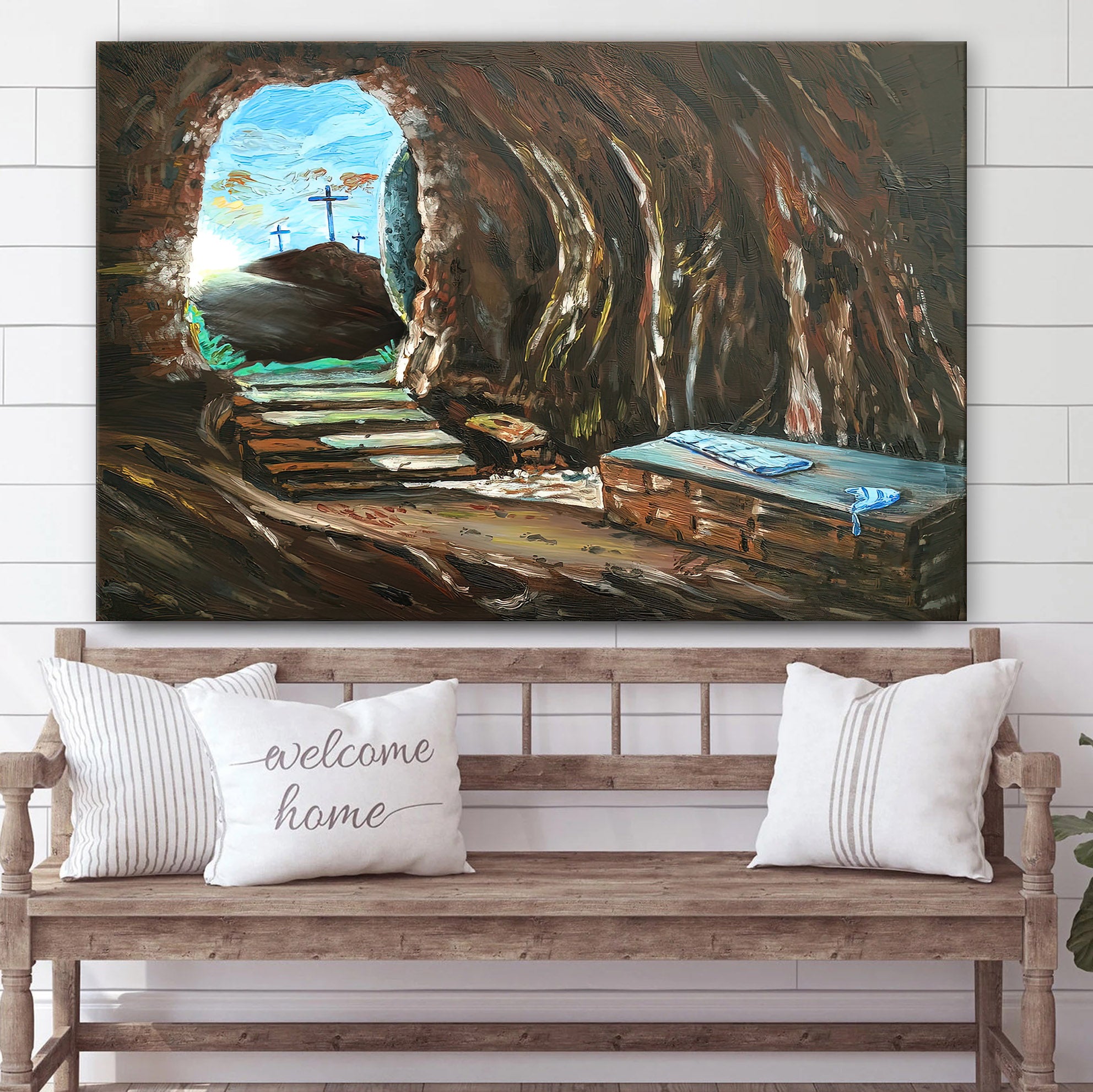 The Empty Tomb 1 Canvas Pictures – Easter Canvas – Christian Canvas Wall Art