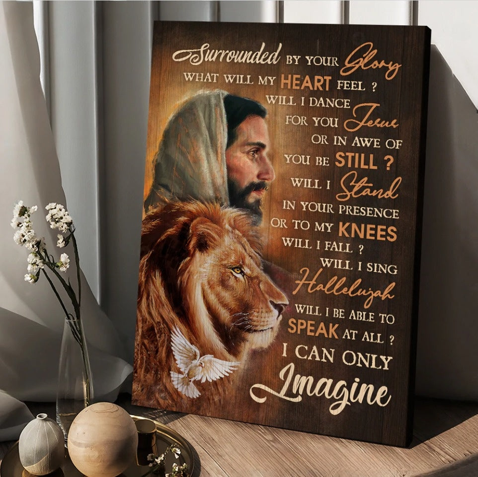 The Face Of Jesus Lion Painting I Can Only Imagine Canvas Wall Art – Christian Wall Posters – Religious Wall Decor