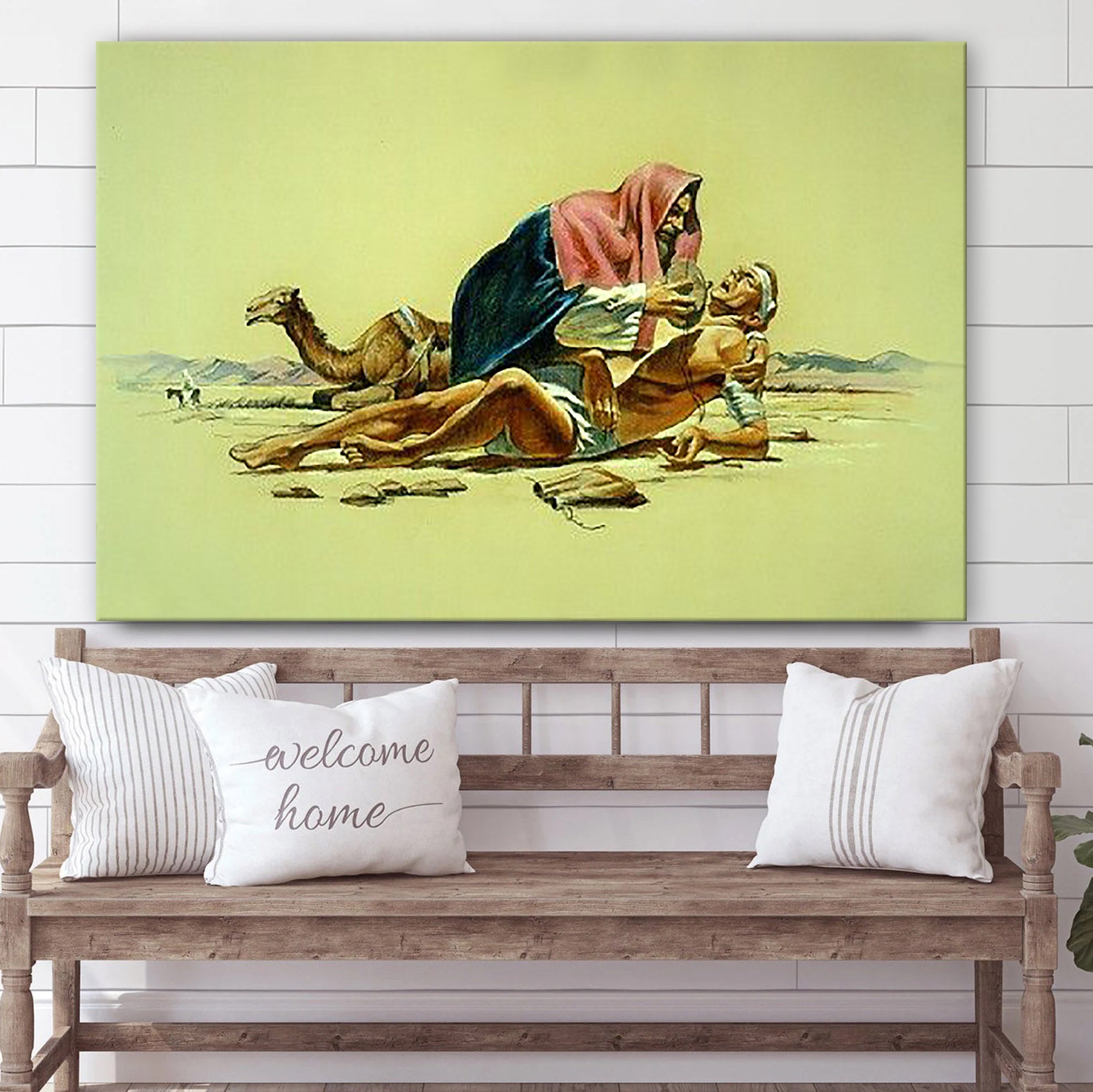 The Good Samaritan Canvas Wall Art – Christian Canvas Pictures – Religious Canvas Wall Art