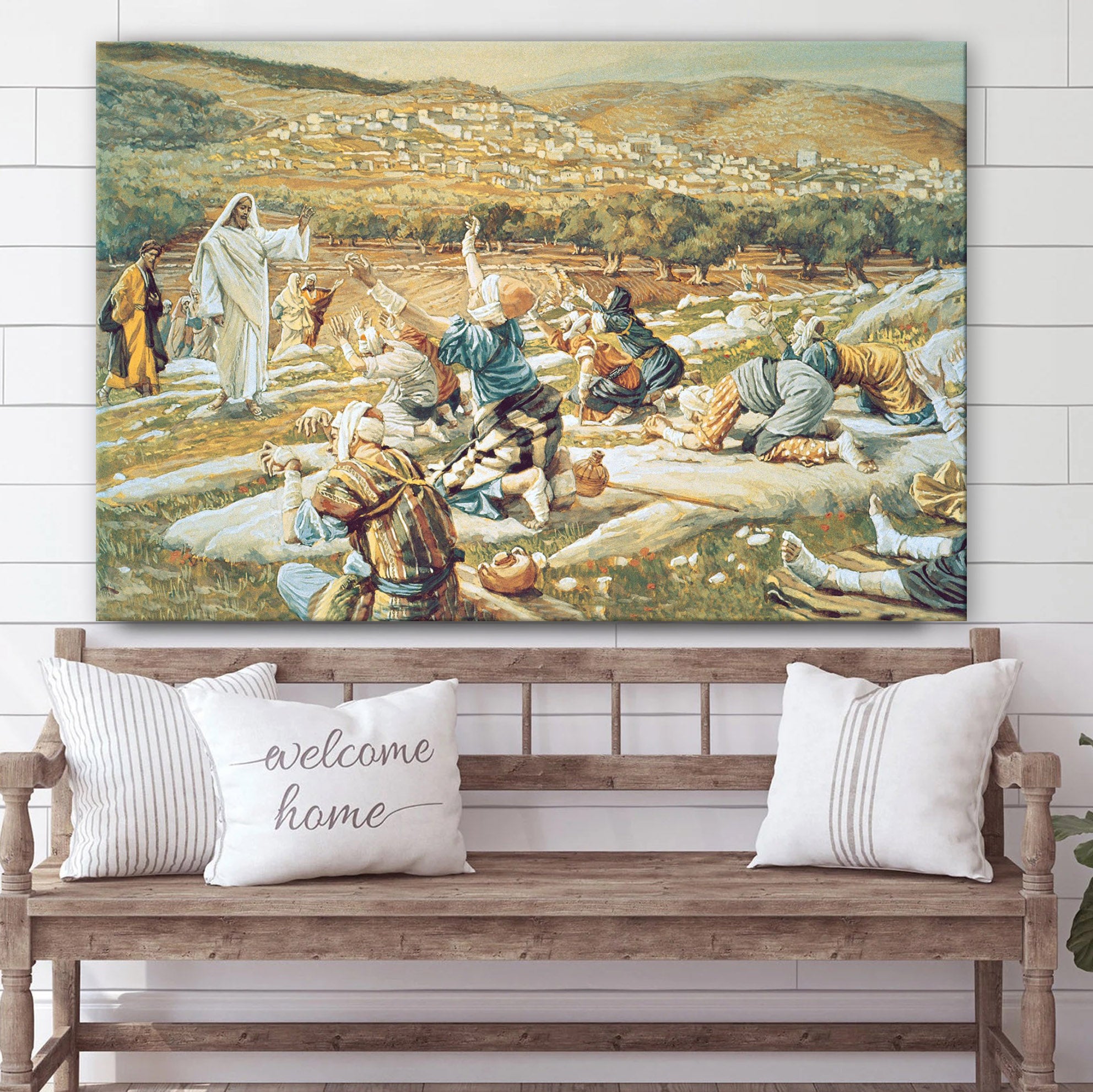 The Healing Of The Ten Lepers Canvas Wall Art – Christian Canvas Pictures – Religious Canvas Wall Art