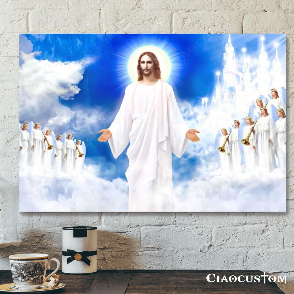 The Nine Choirs of Angels – Jesus Poster – Jesus Canvas – Christian Gift – Jesus Canvas Painting