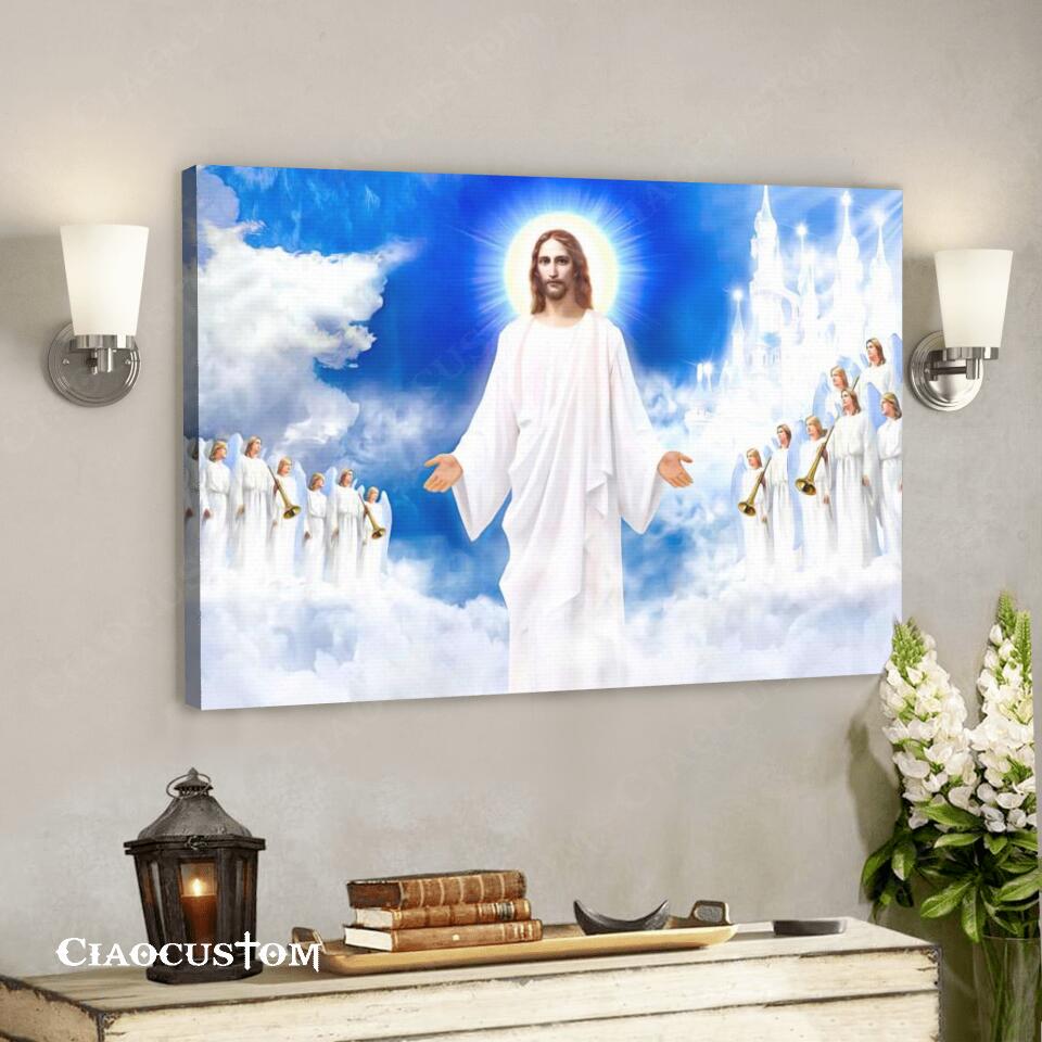 The Nine Choirs of Angels – Jesus Poster – Jesus Canvas – Christian Gift – Jesus Canvas Painting