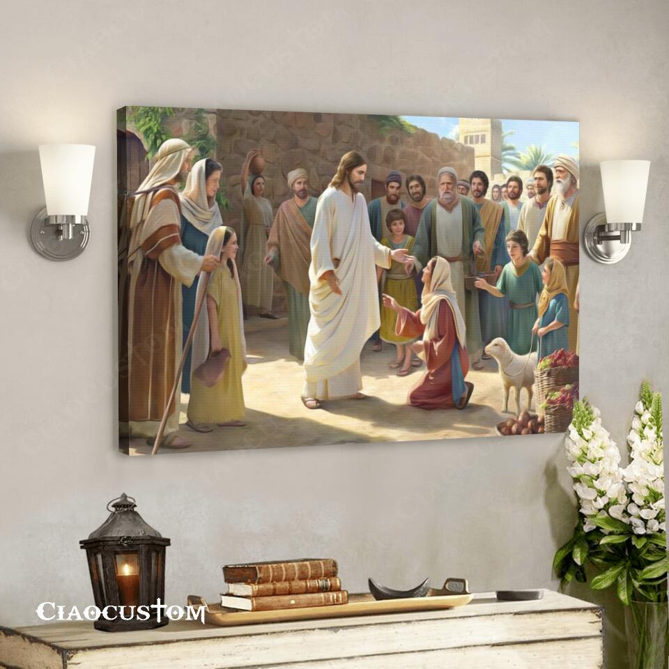 The Parables Of Jesus – Jesus Canvas Painting – Jesus Canvas Art – Jesus Poster – Jesus Canvas – Christian Gift