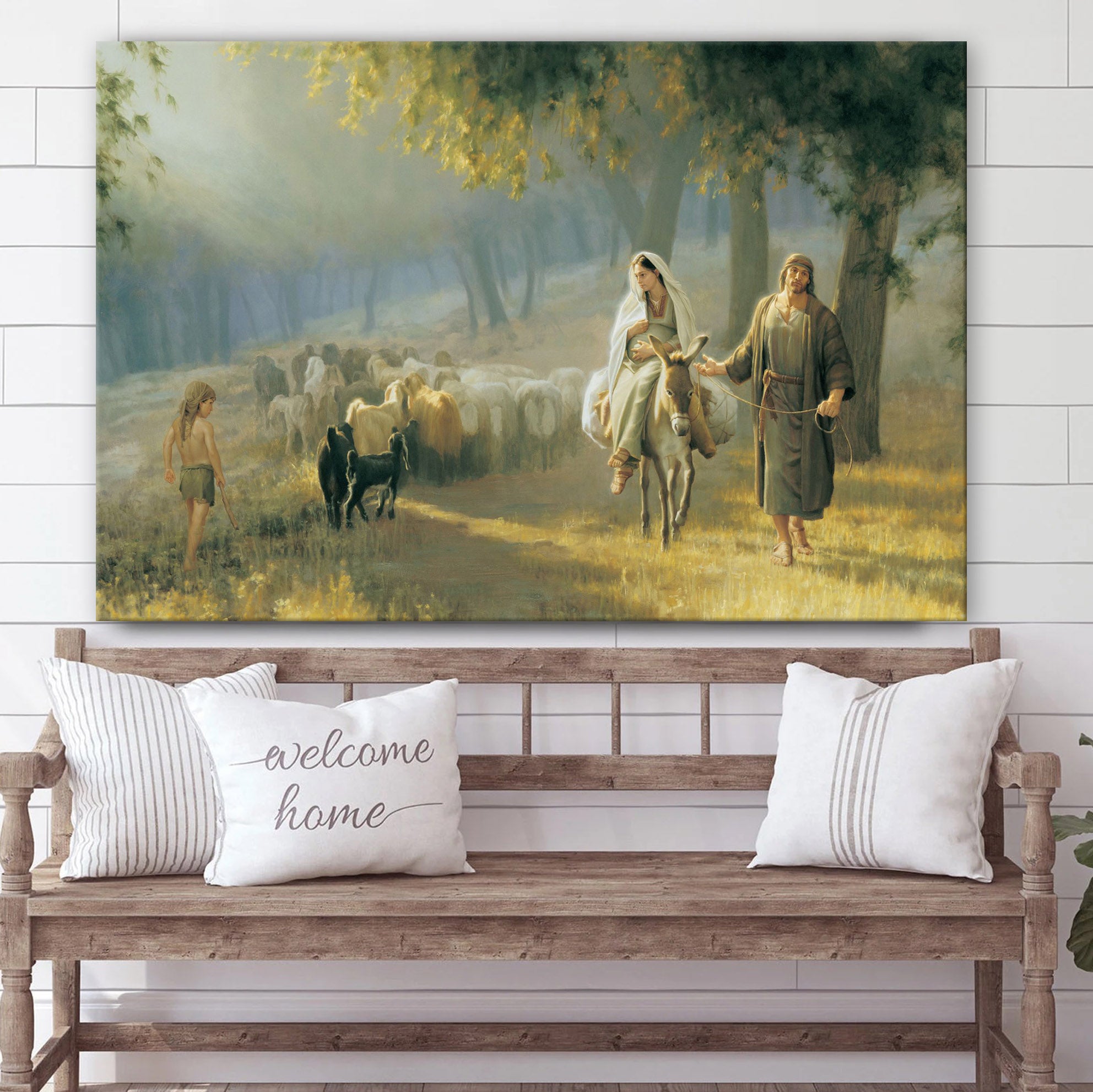 The Road To Bethlehem Canvas Wall Art – Christian Canvas Pictures – Religious Canvas Wall Art