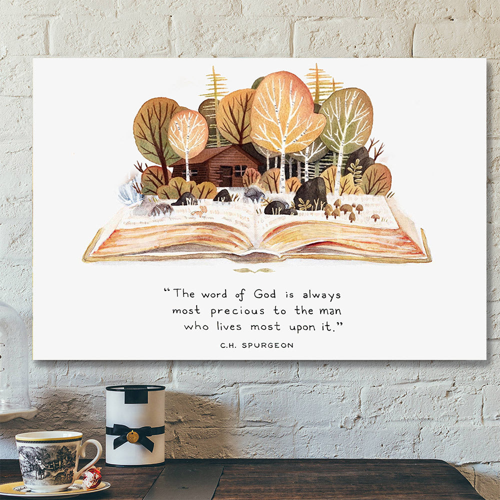 The Word Is Aways Most Precious To The Man – Christian Canvas Prints – Faith Canvas – Bible Verse Canvas