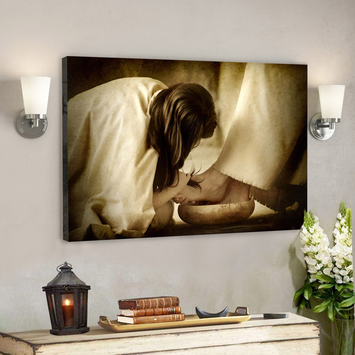 Jesus Christ Looking To The Sky Heaven – Jesus Canvas Poster – Christian Canvas Prints – Faith Canvas