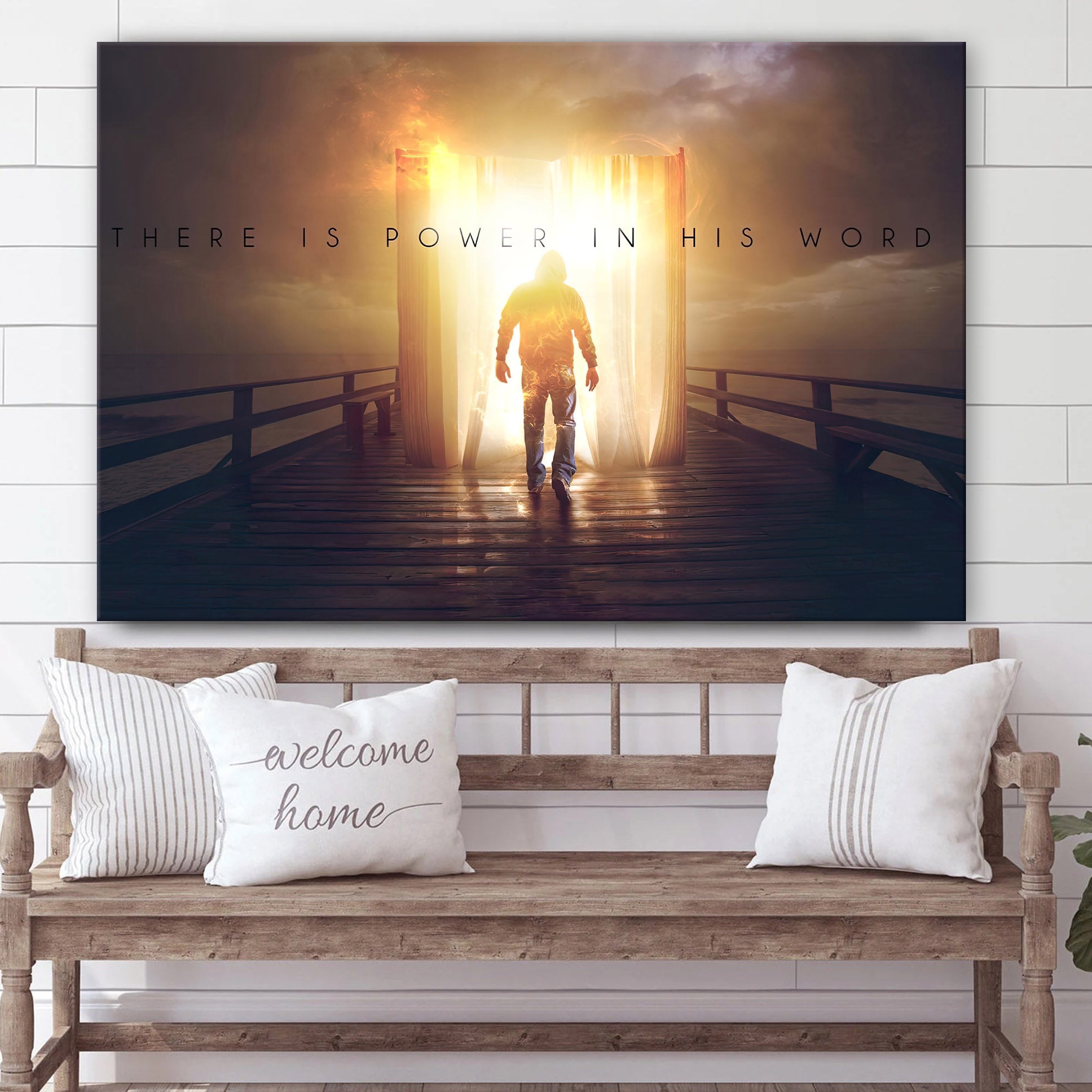 There Is Power In His Word Religious Wall Art Canvas – Wall Decor