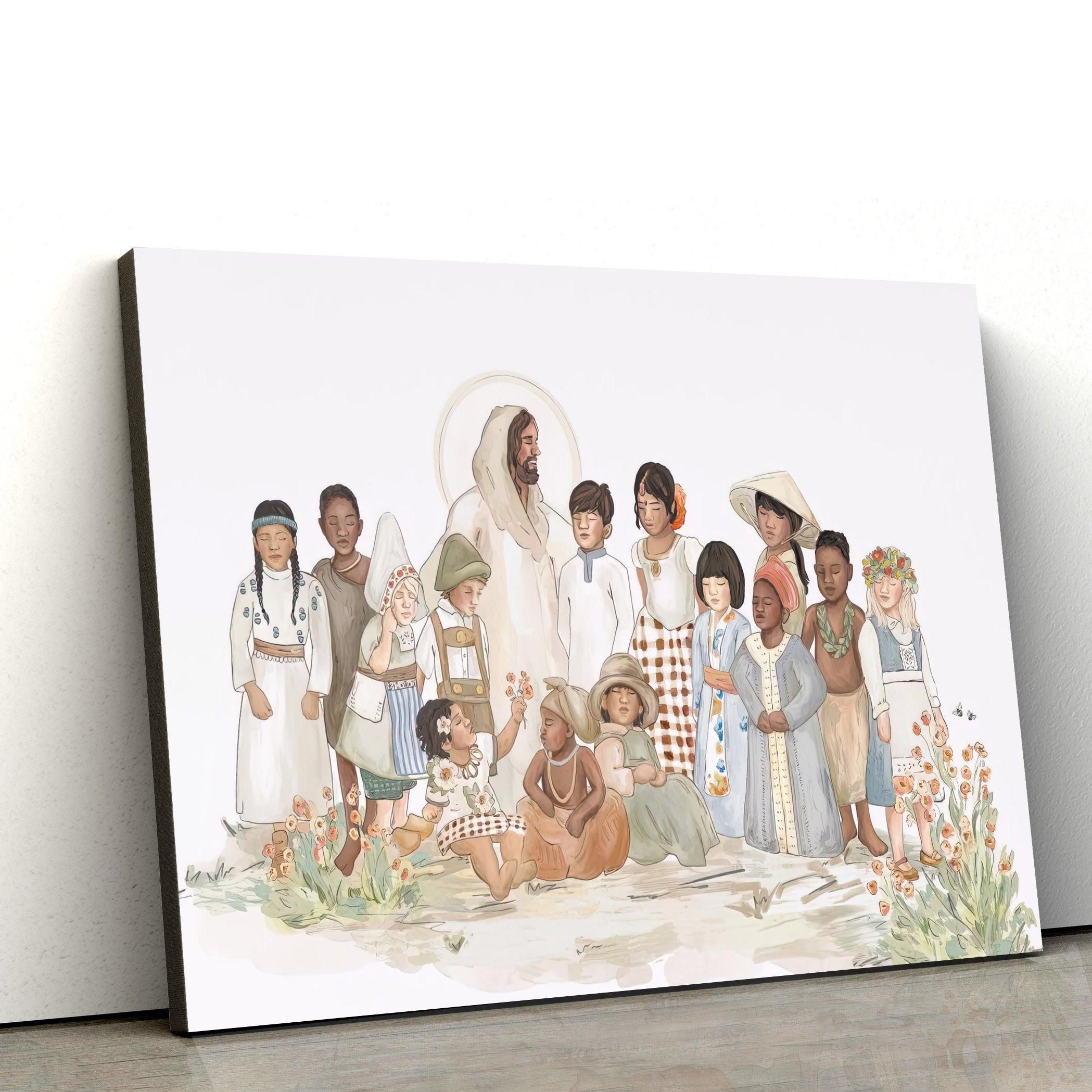 These Little Ones Canvas Posters – Jesus And Children Canvas