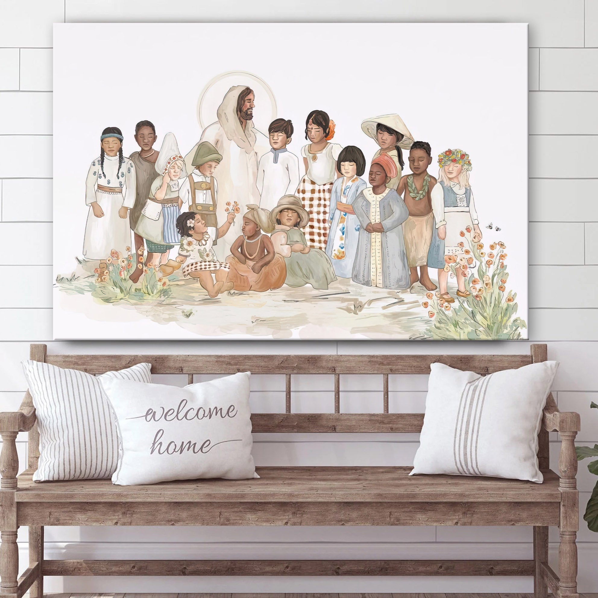 These Little Ones Canvas Posters – Jesus And Children Canvas