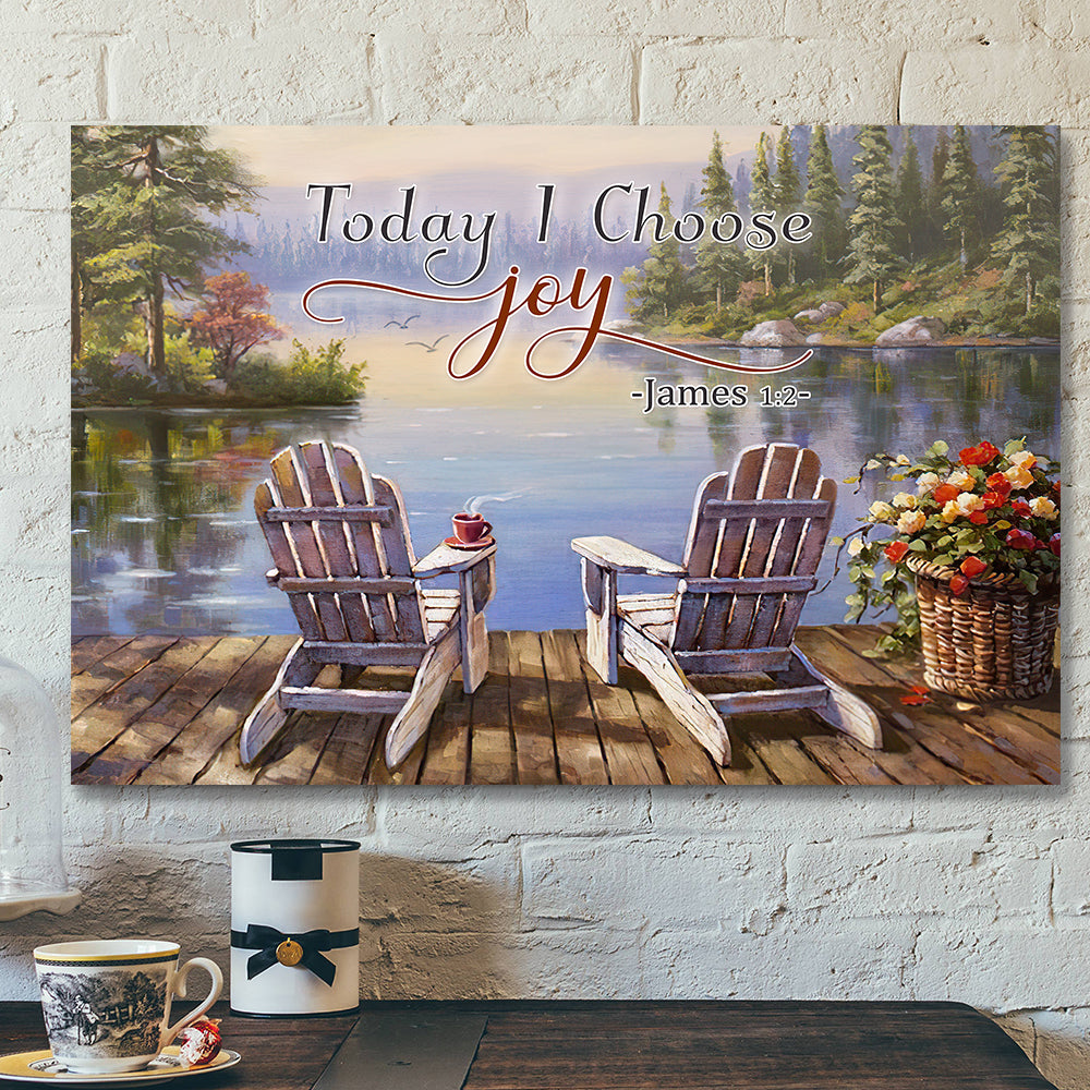 Today I Choose Joy 29 – Bible Verse Canvas Wall Art – Scripture Canvas