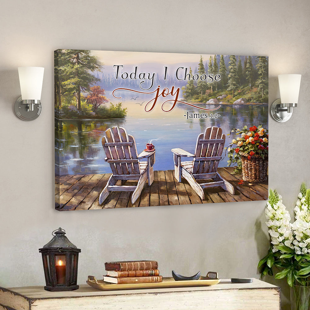 Today I Choose Joy 29 – Bible Verse Canvas Wall Art – Scripture Canvas