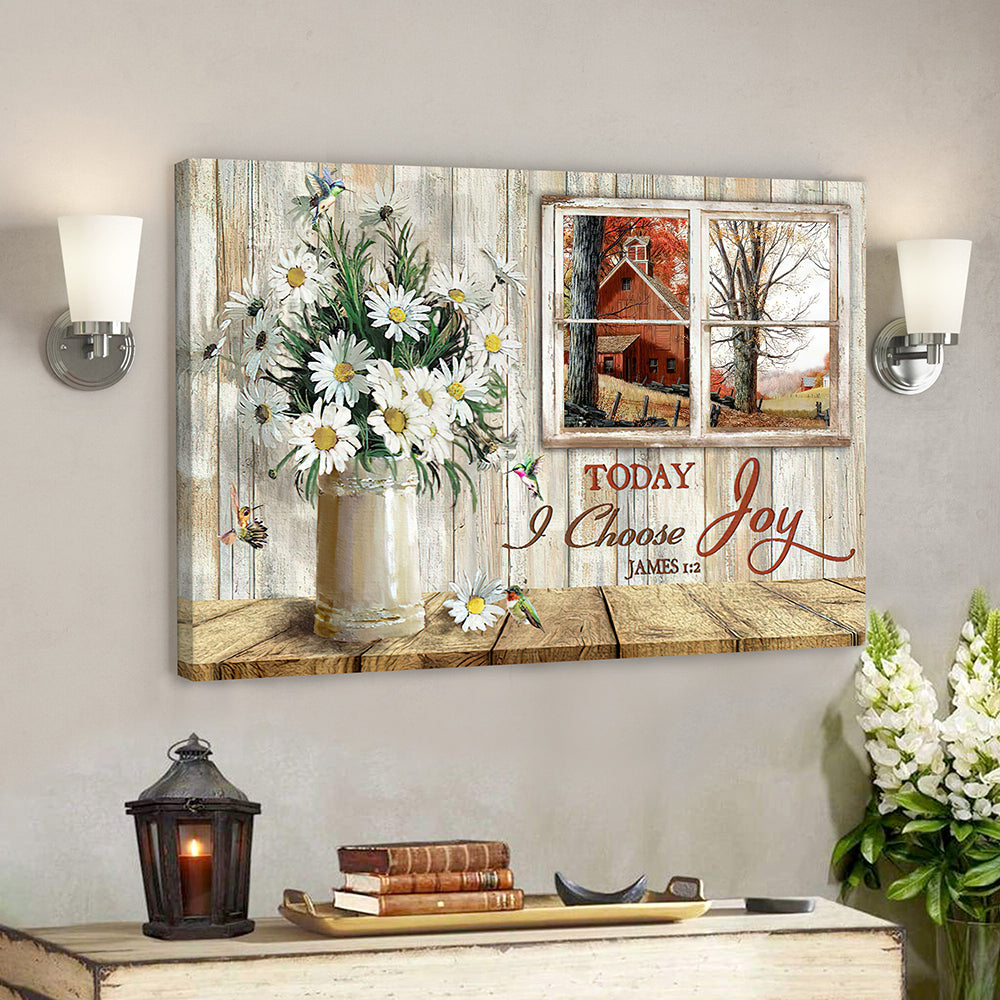 Today I Choose Joy 30 – Bible Verse Canvas Wall Art – Scripture Canvas