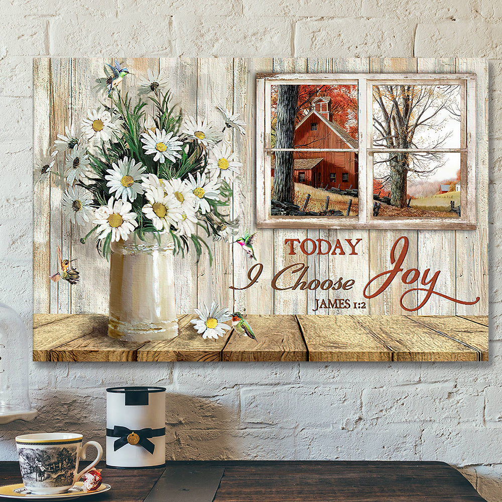 Today I Choose Joy 30 – Bible Verse Canvas Wall Art – Scripture Canvas