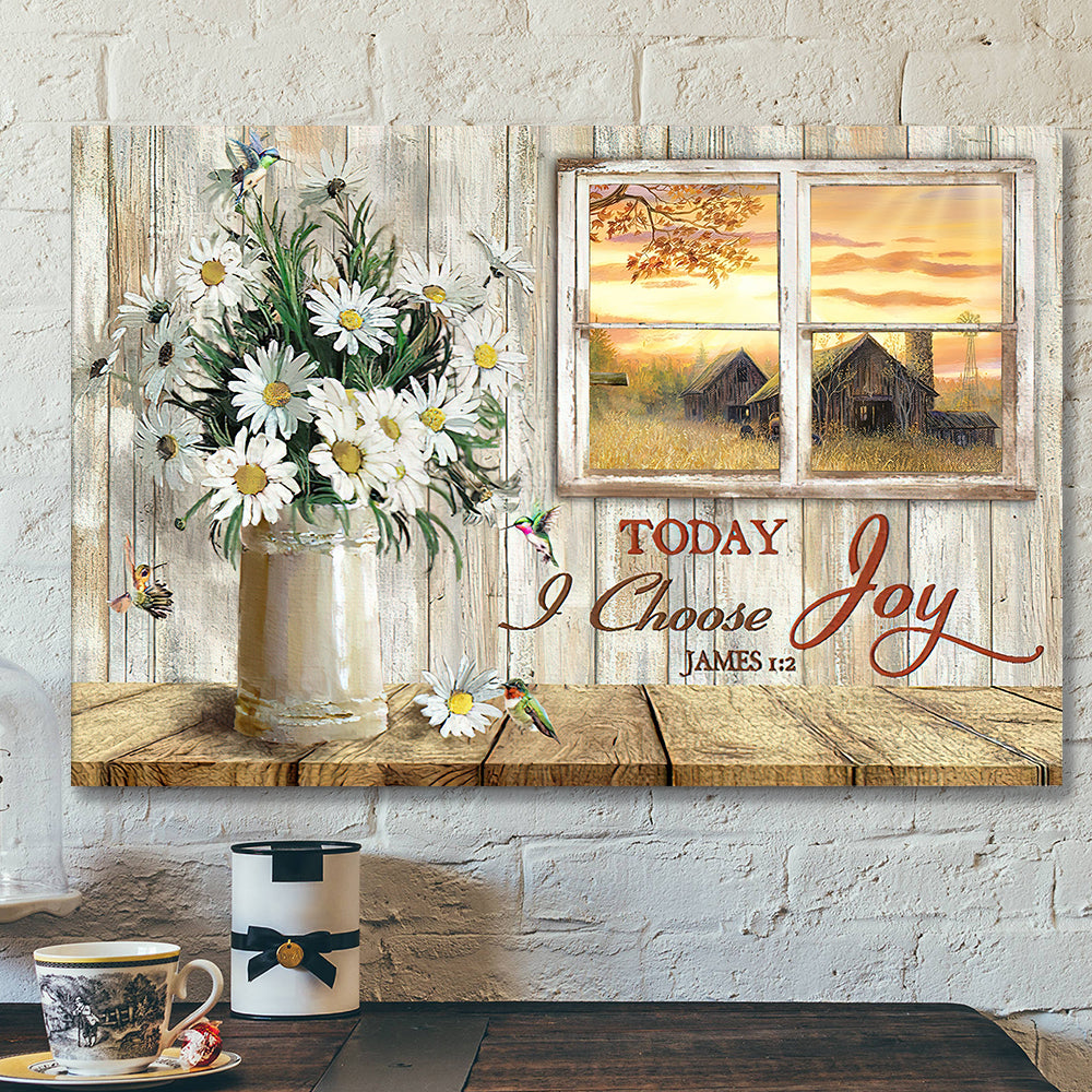 Today I Choose Joy 31 – Bible Verse Canvas Wall Art – Scripture Canvas